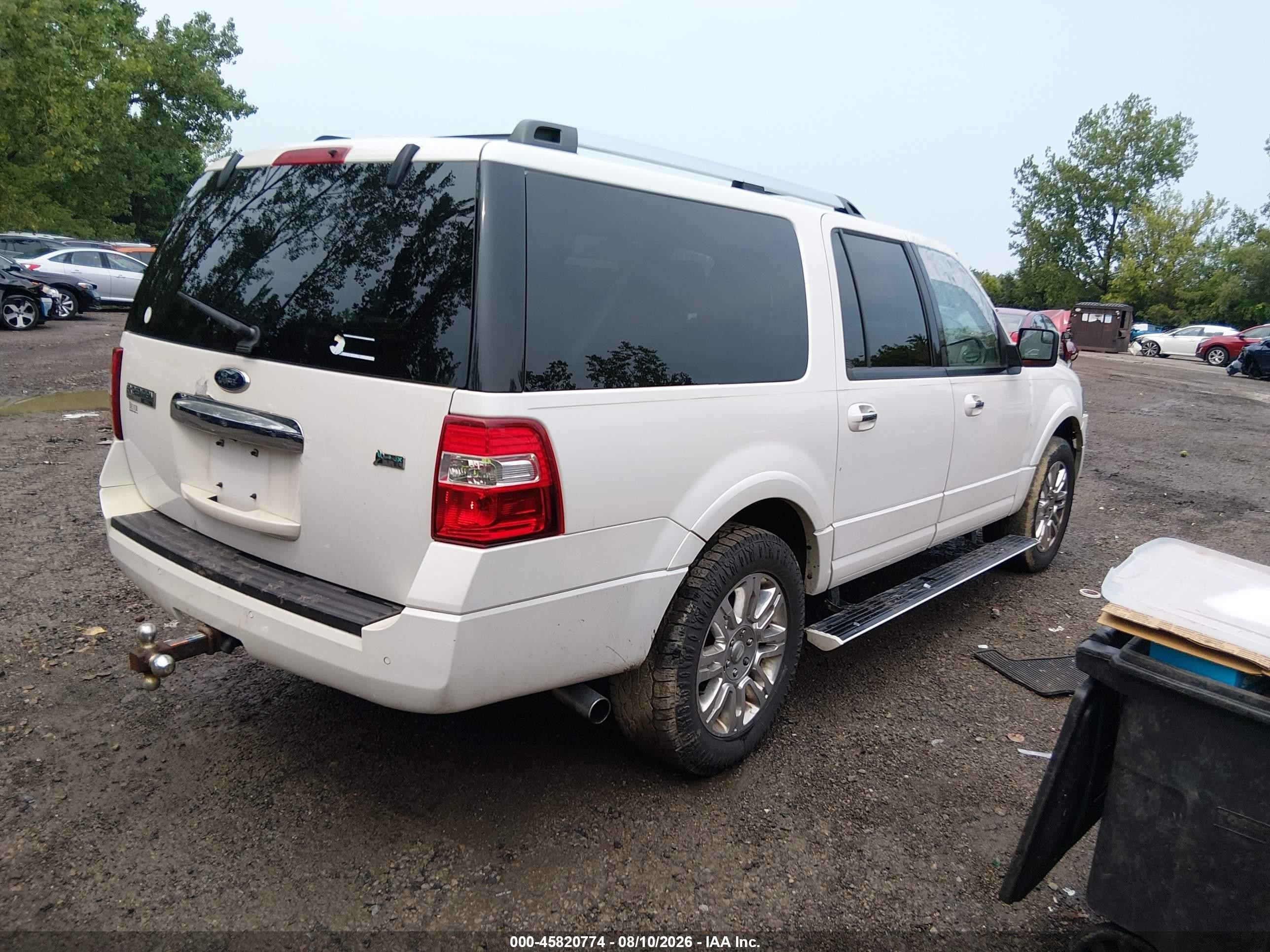 2013 Ford Expedition El Limited White vin: 1FMJK2A58DEF16244