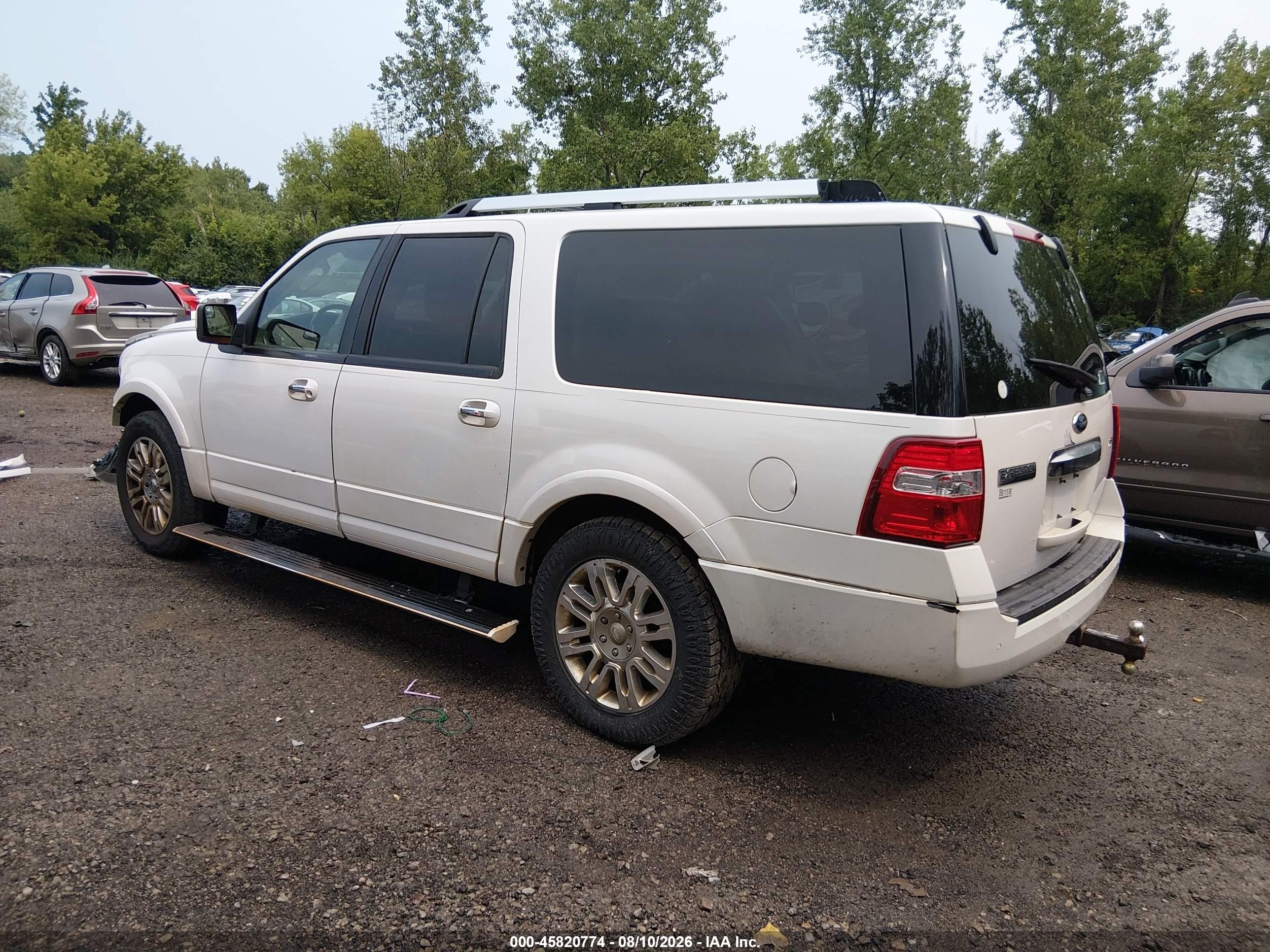 2013 Ford Expedition El Limited White vin: 1FMJK2A58DEF16244