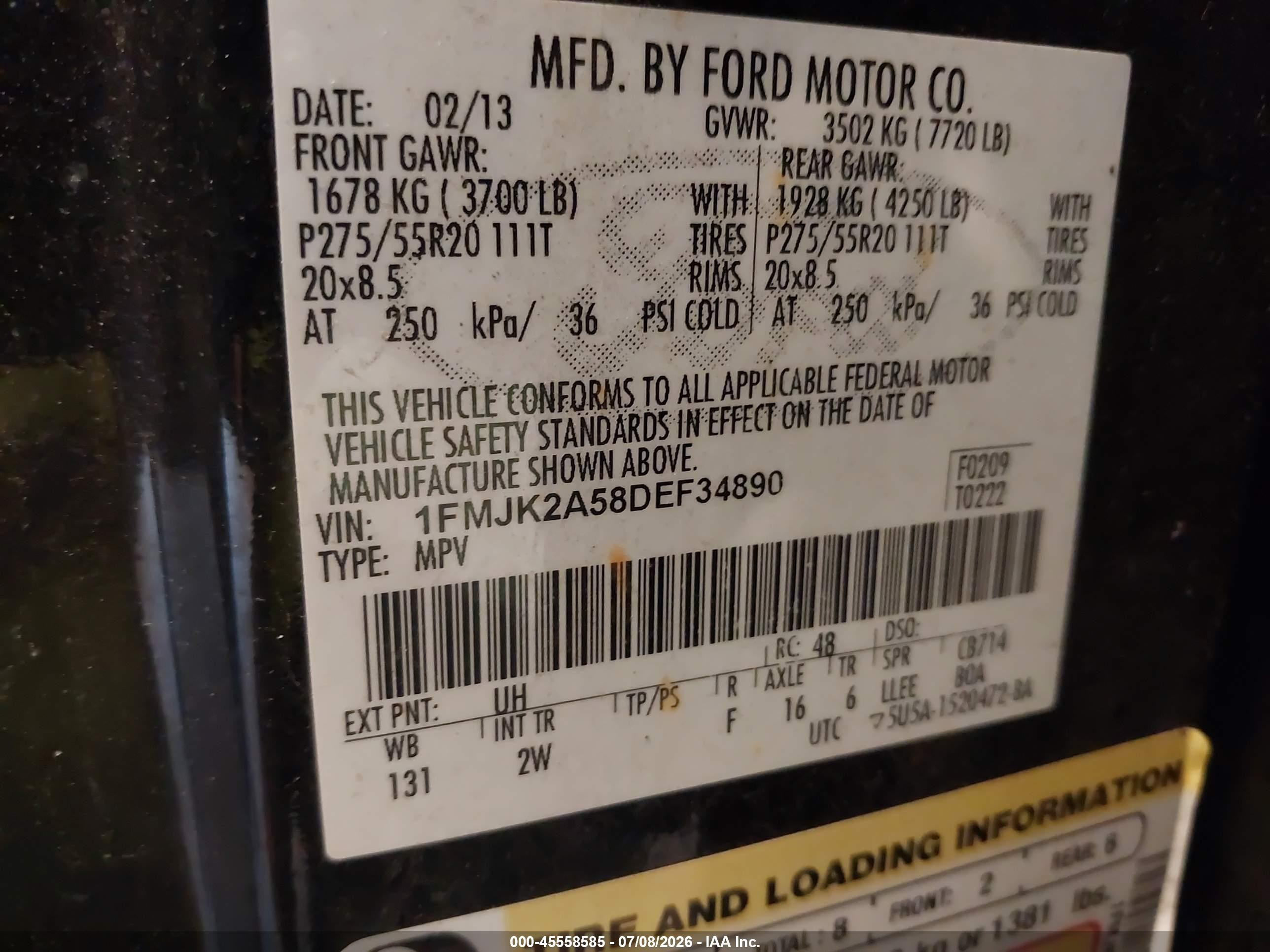 2013 Ford Expedition El Limited Black vin: 1FMJK2A58DEF34890