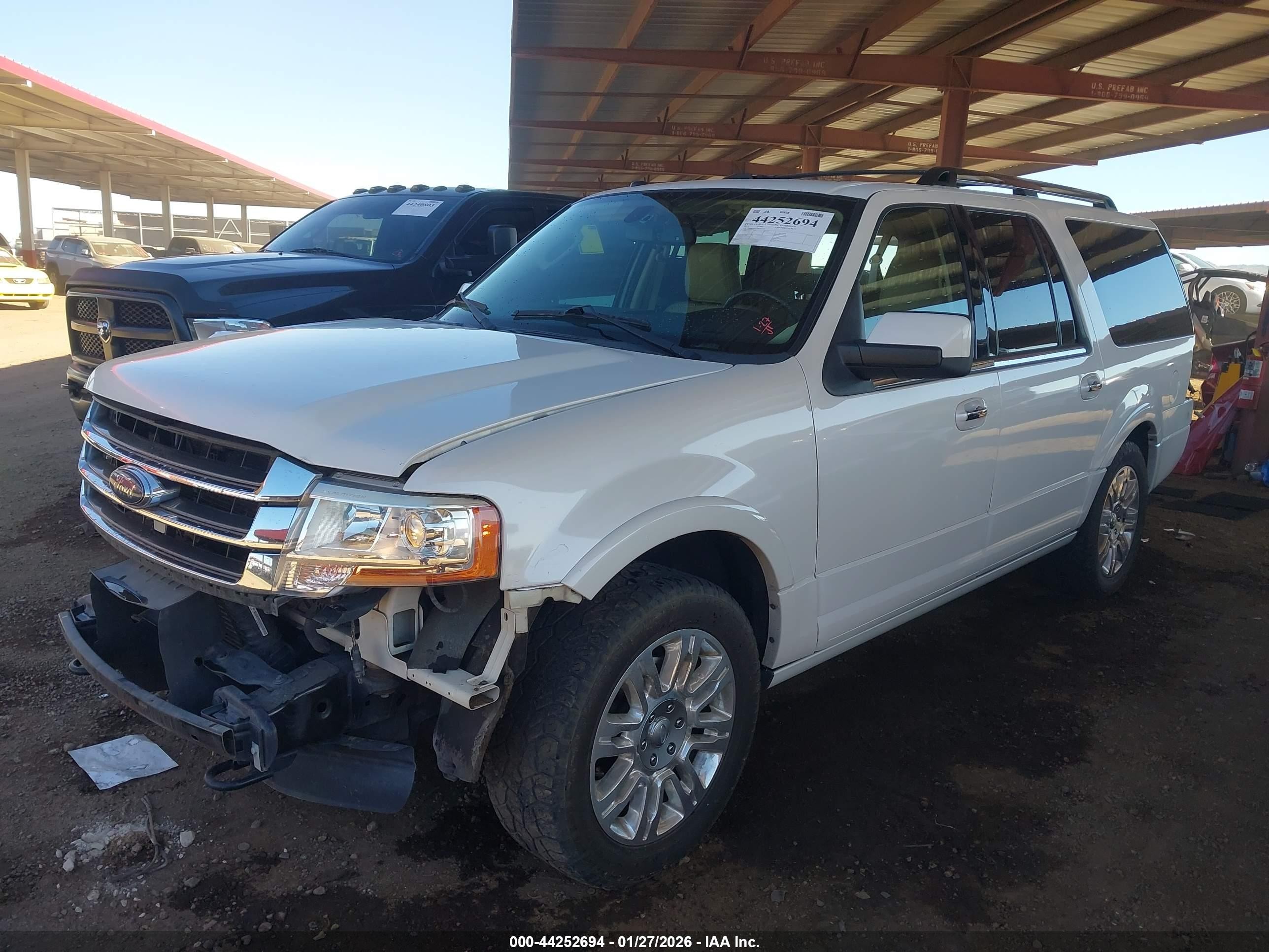 2015 Ford Expedition Max Limited White vin: 1FMJK2AT1FEF07774