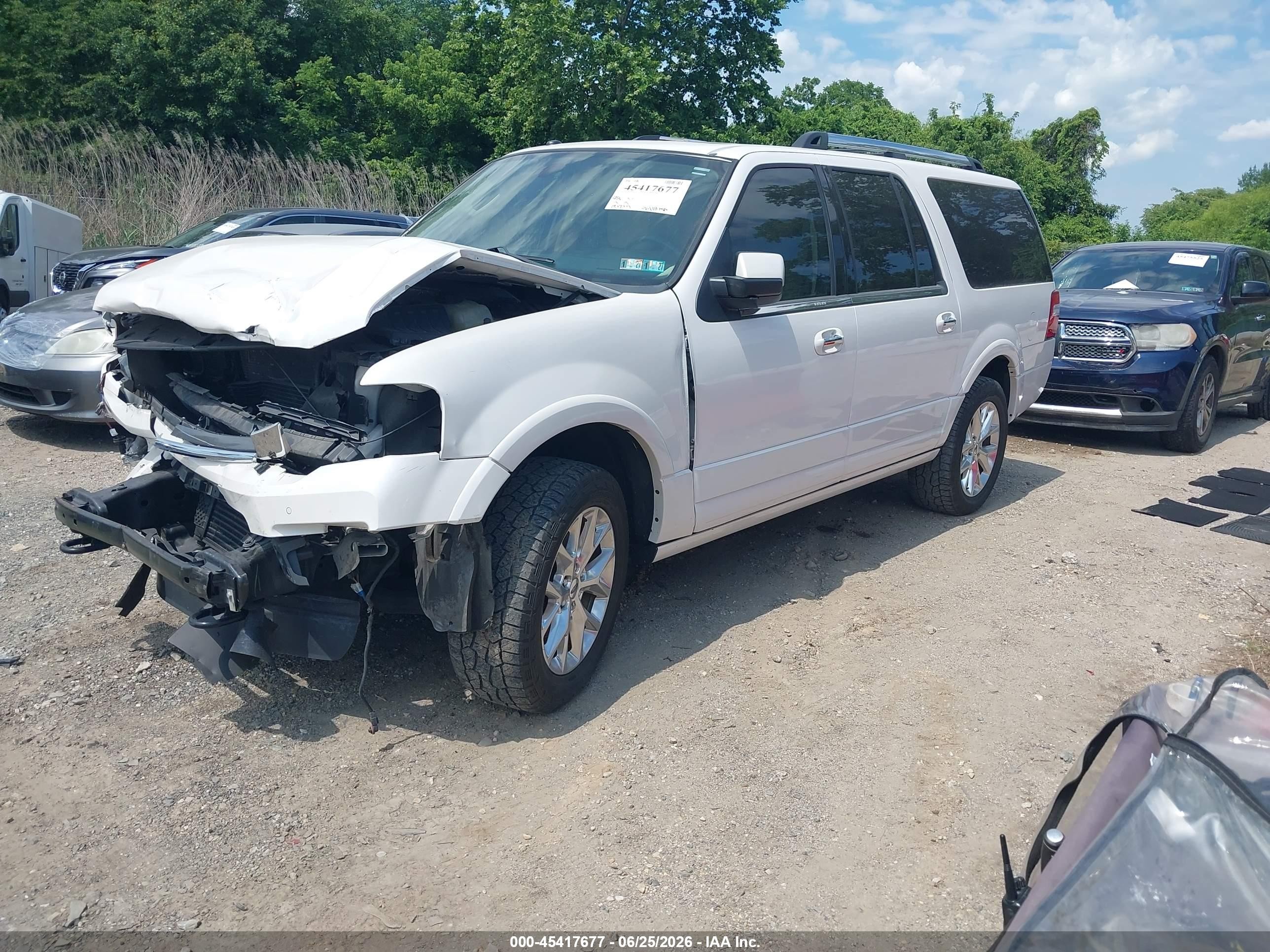 2015 Ford Expedition El Limited White vin: 1FMJK2AT2FEF32344