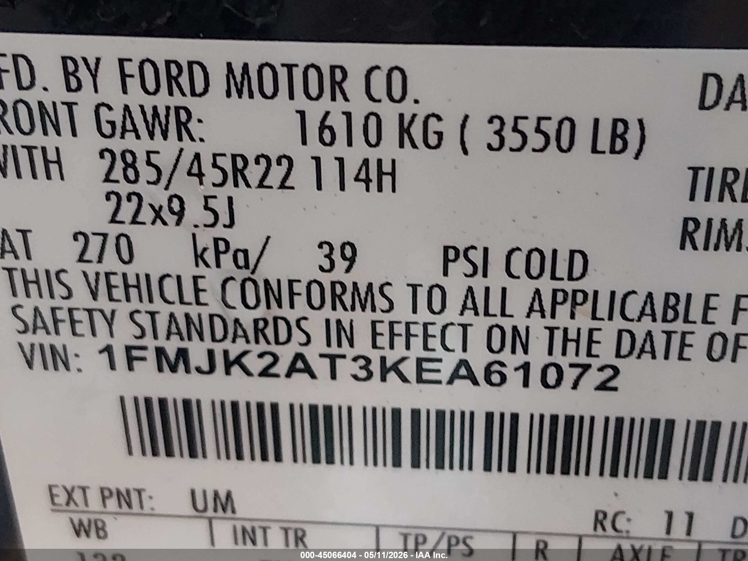 2019 Ford Expedition Max Limited Черный vin: 1FMJK2AT3KEA61072