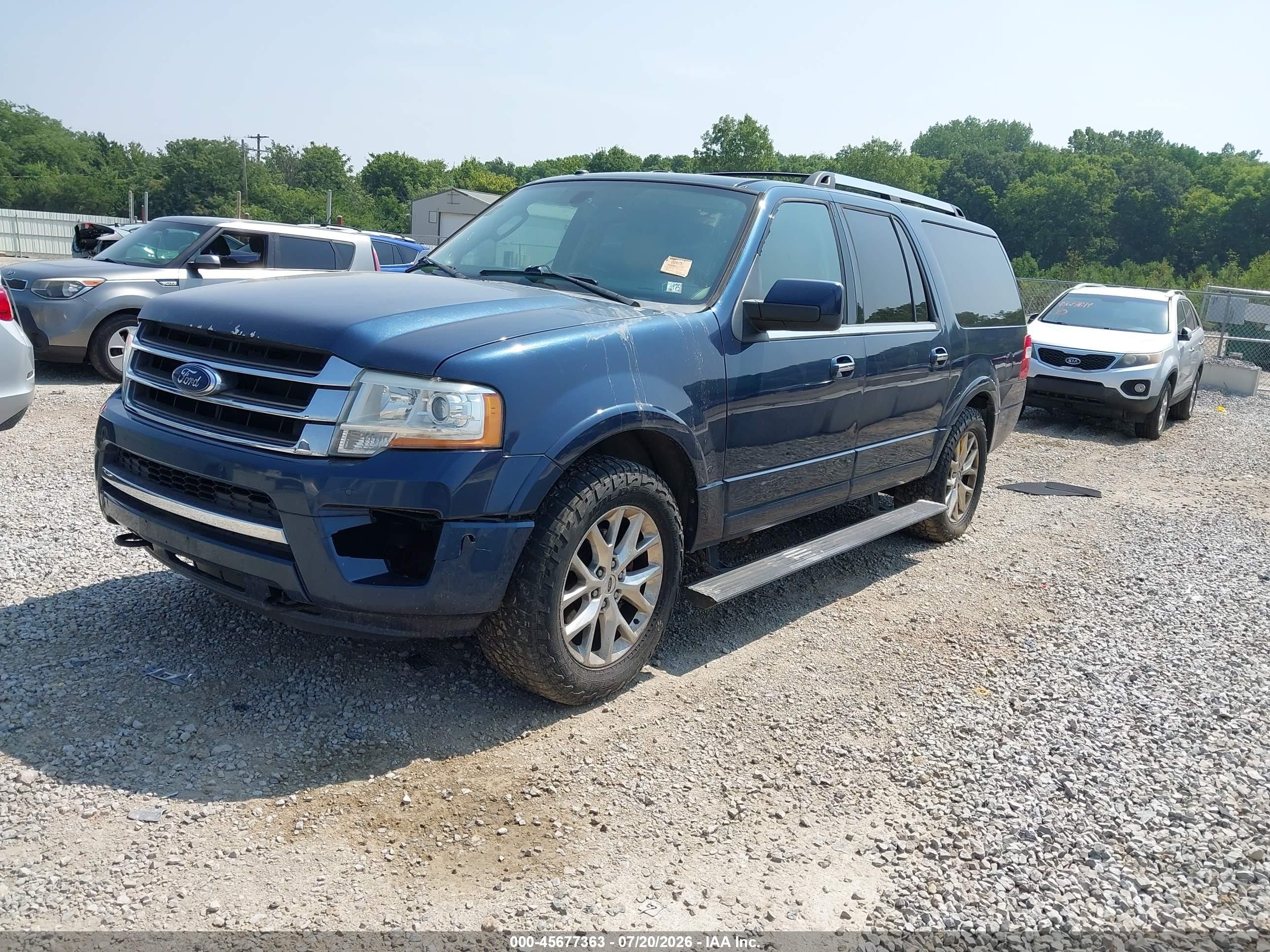 2015 Ford Expedition Max Limited Blue vin: 1FMJK2AT7FEF45901