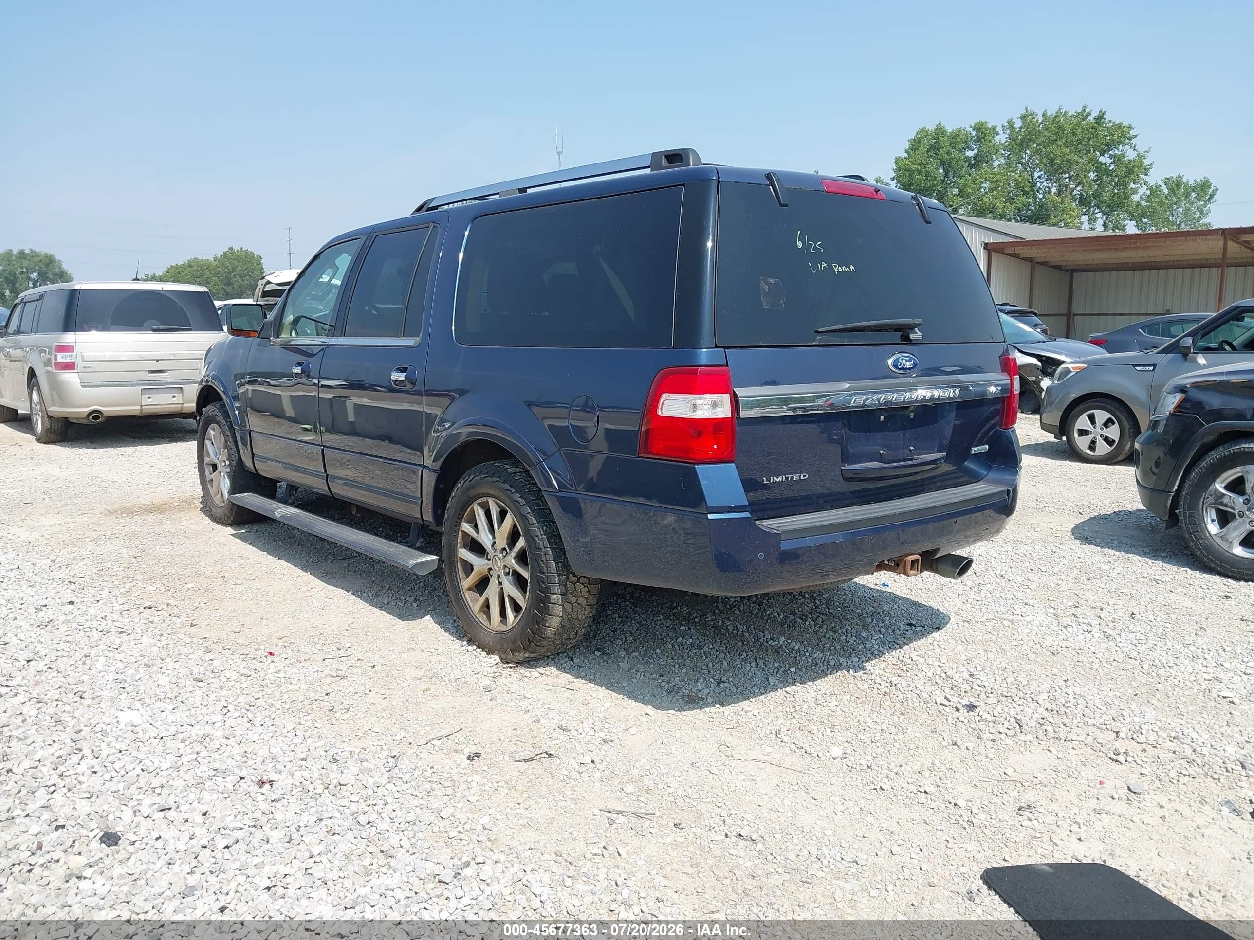 2015 Ford Expedition Max Limited Blue vin: 1FMJK2AT7FEF45901