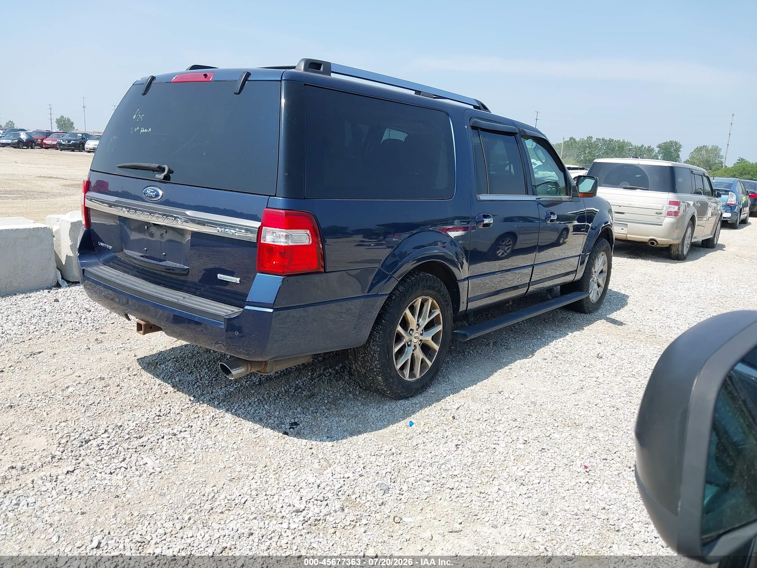 2015 Ford Expedition Max Limited Blue vin: 1FMJK2AT7FEF45901