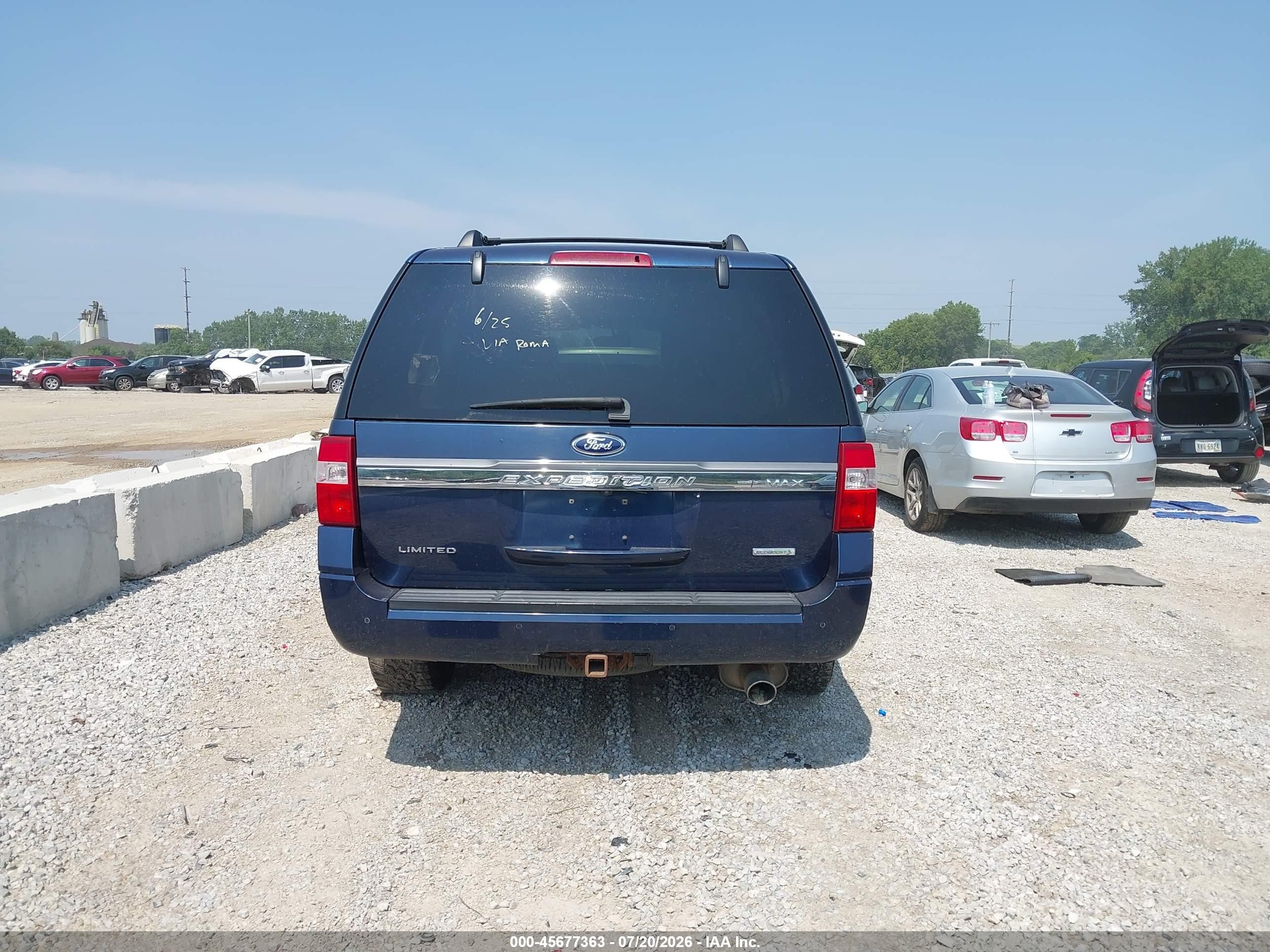 2015 Ford Expedition Max Limited Blue vin: 1FMJK2AT7FEF45901