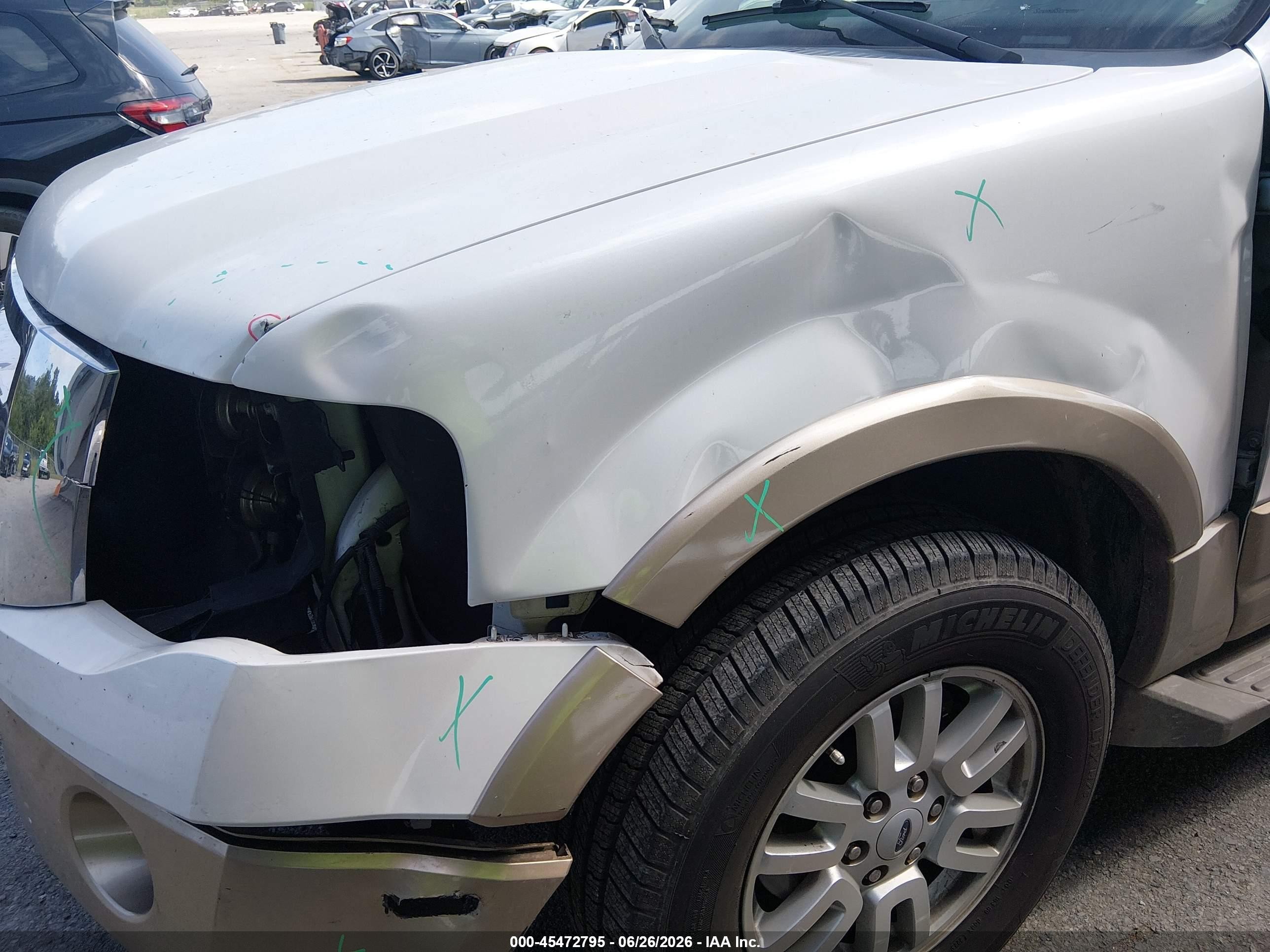 2012 Ford Expedition King Ranch/xlt White vin: 1FMJU1H54CEF09526