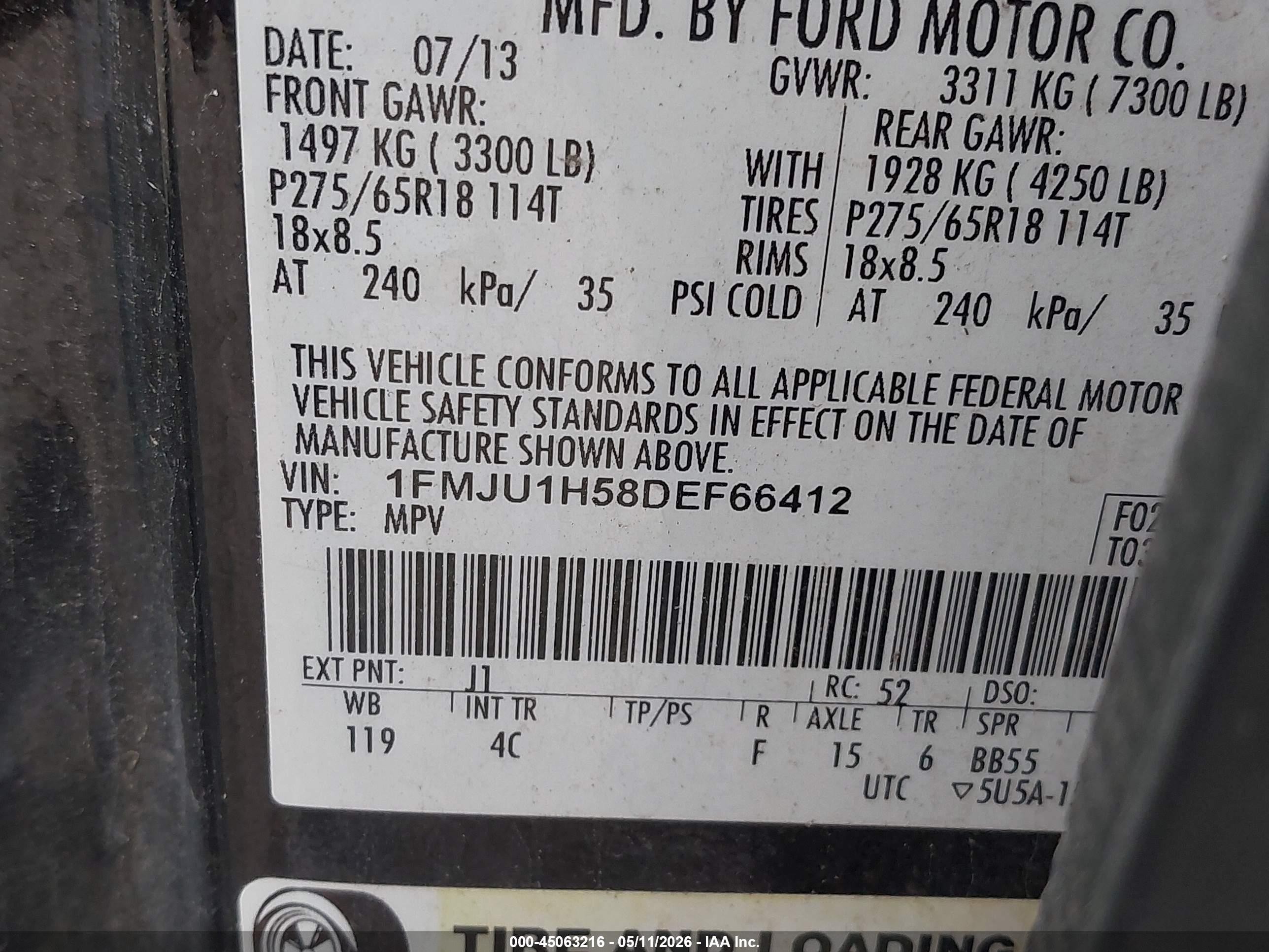 2013 Ford Expedition Xlt Dark Brown vin: 1FMJU1H58DEF66412