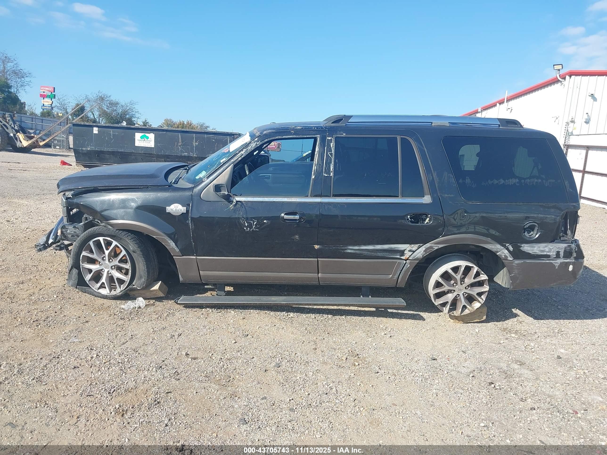 2015 Ford Expedition King Ranch Black vin: 1FMJU1HT5FEF37788