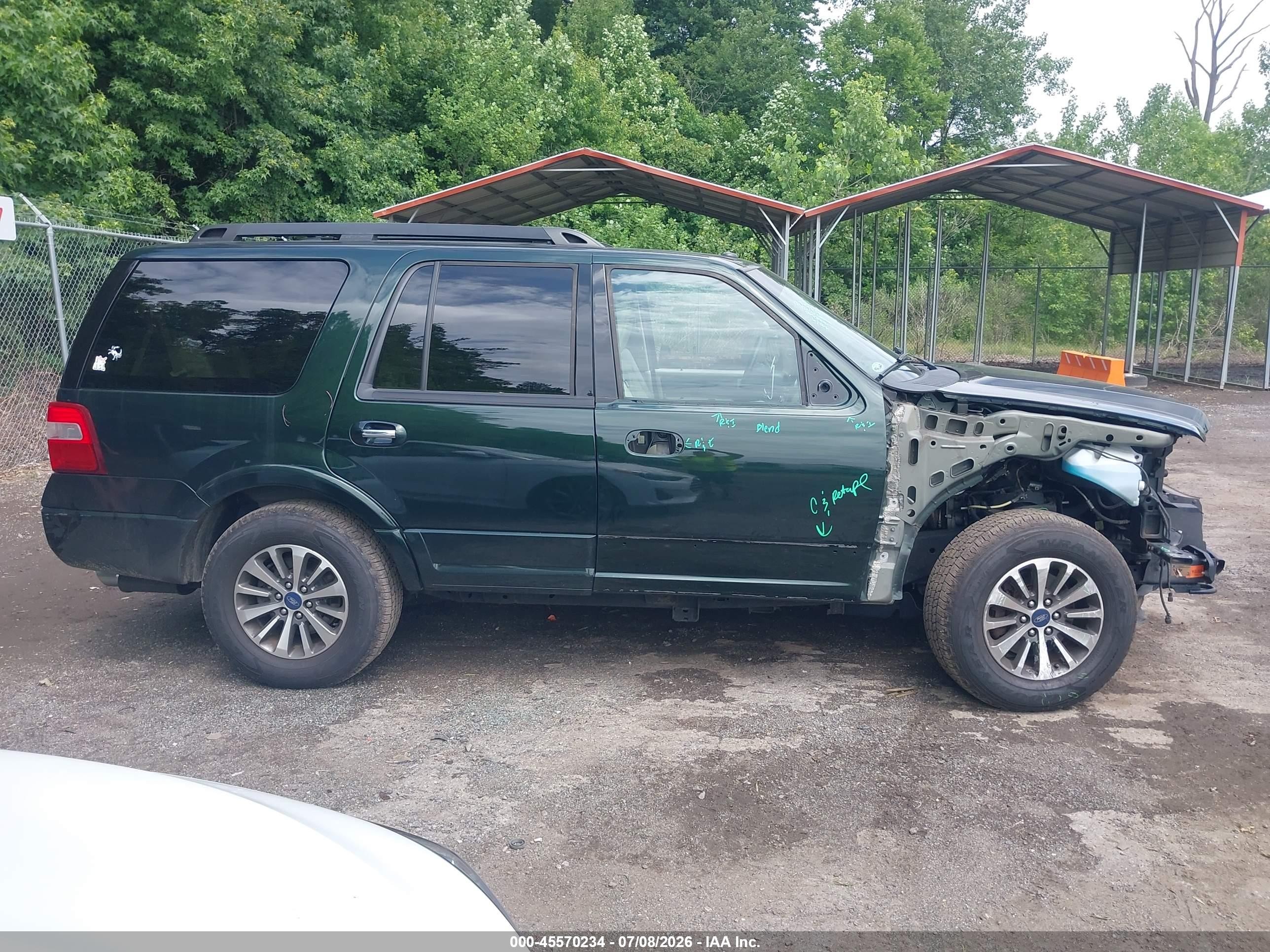 2015 Ford Expedition Xlt Green vin: 1FMJU1JT1FEF30007