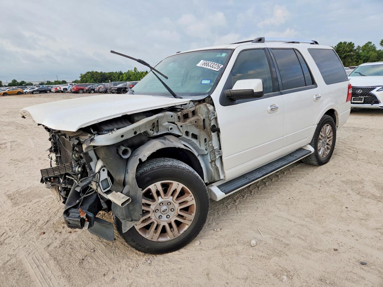 2014 Ford Expedition Limited White vin: 1FMJU1K50EEF41739