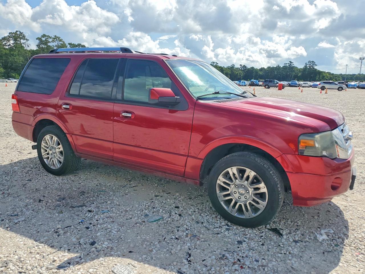 2014 Ford Expedition Limited Red vin: 1FMJU1K52EEF05339
