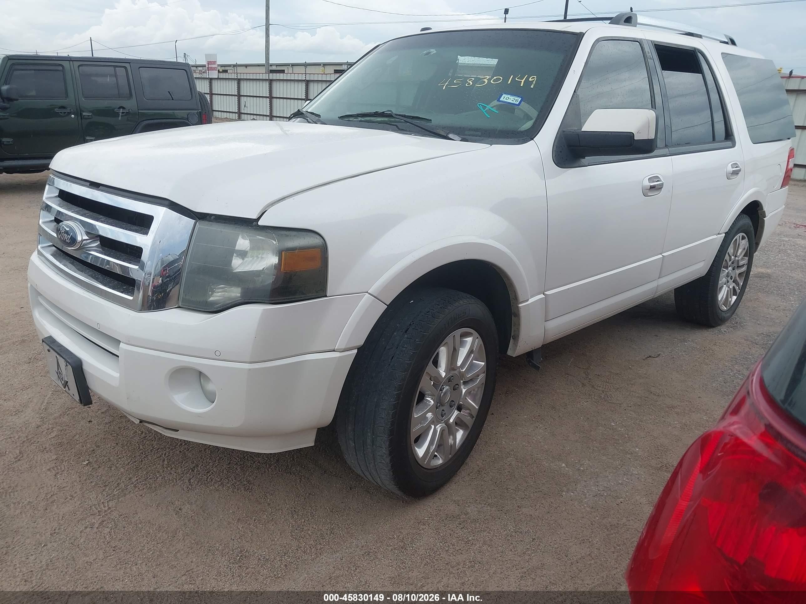 2012 Ford Expedition Limited White vin: 1FMJU1K55CEF62597