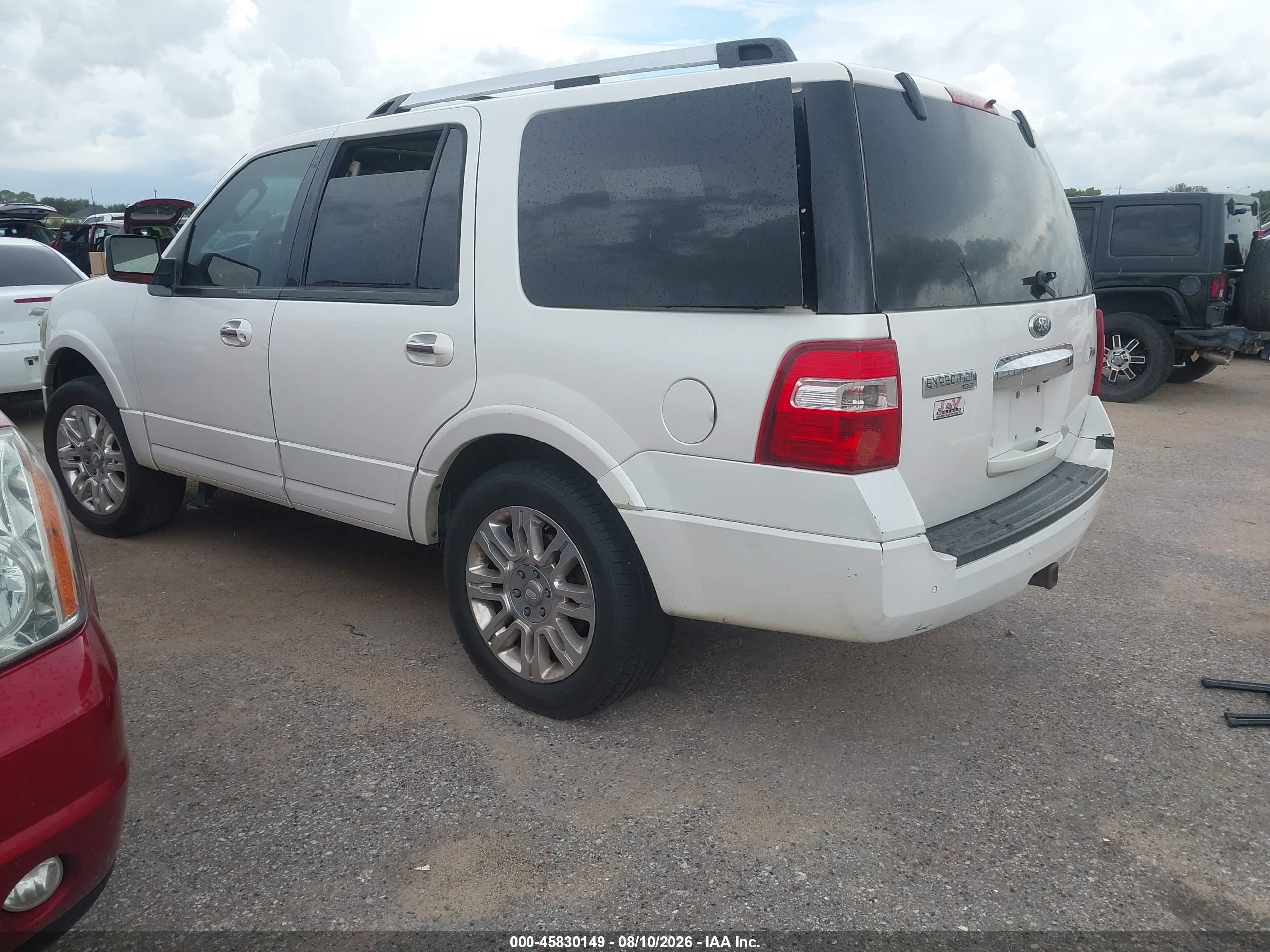2012 Ford Expedition Limited White vin: 1FMJU1K55CEF62597