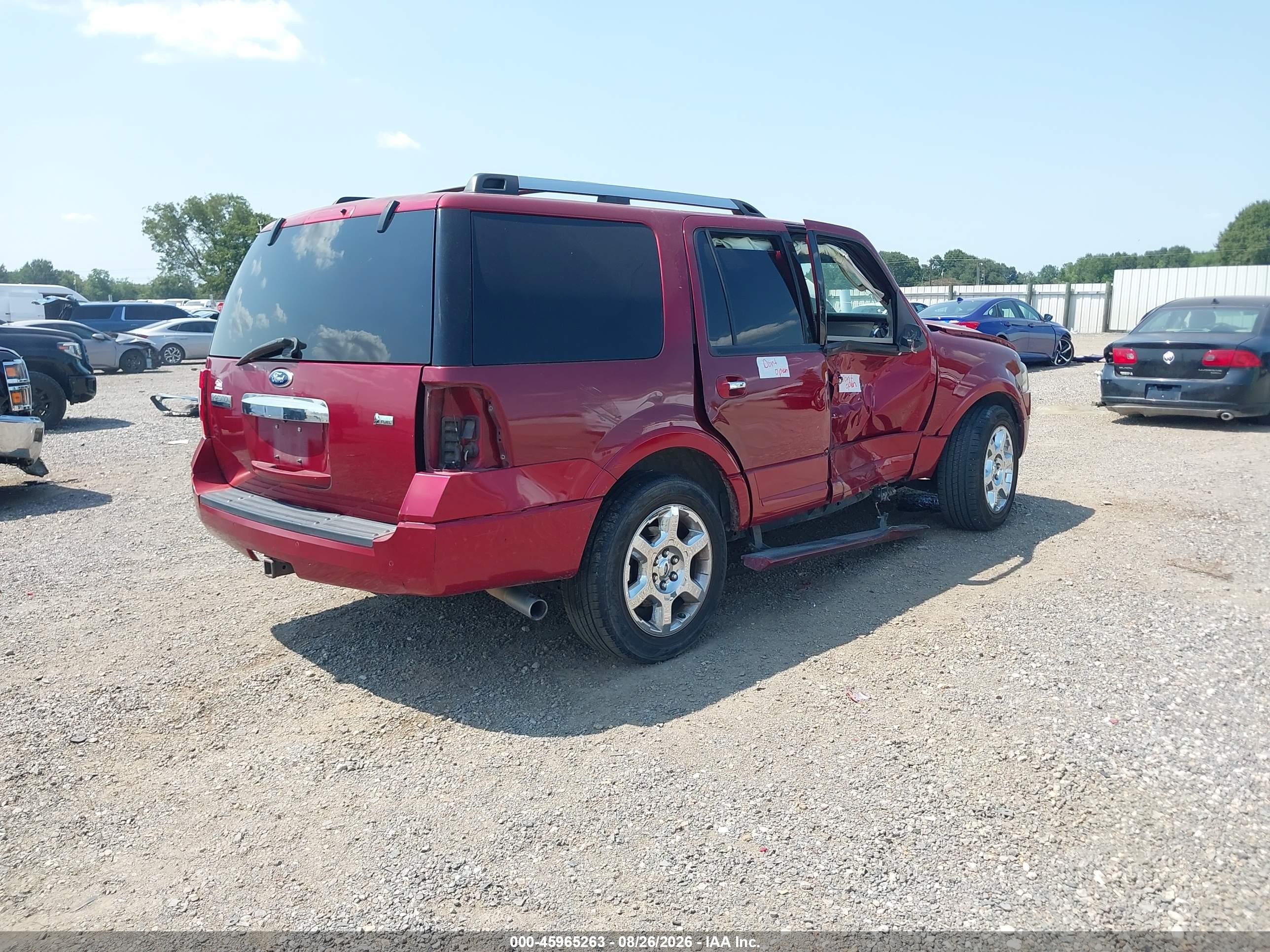 2013 Ford Expedition Limited Red vin: 1FMJU1K57DEF50260