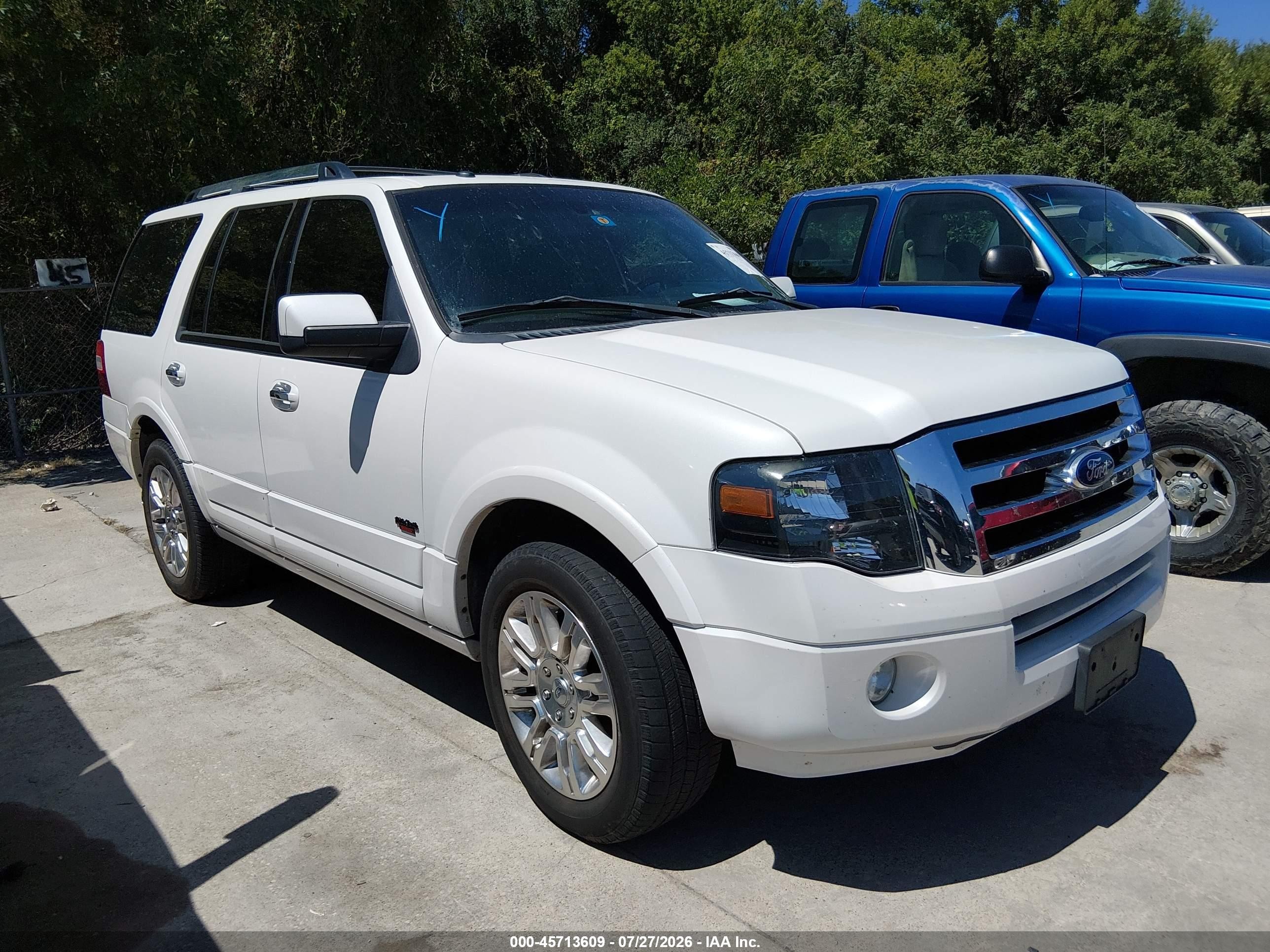 2011 Ford Expedition Limited White vin: 1FMJU1K58BEF35988
