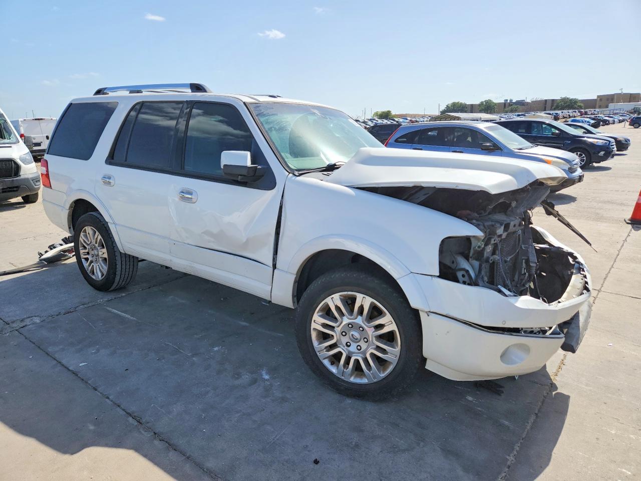 2014 Ford Expedition Limited White vin: 1FMJU1K59EEF18251