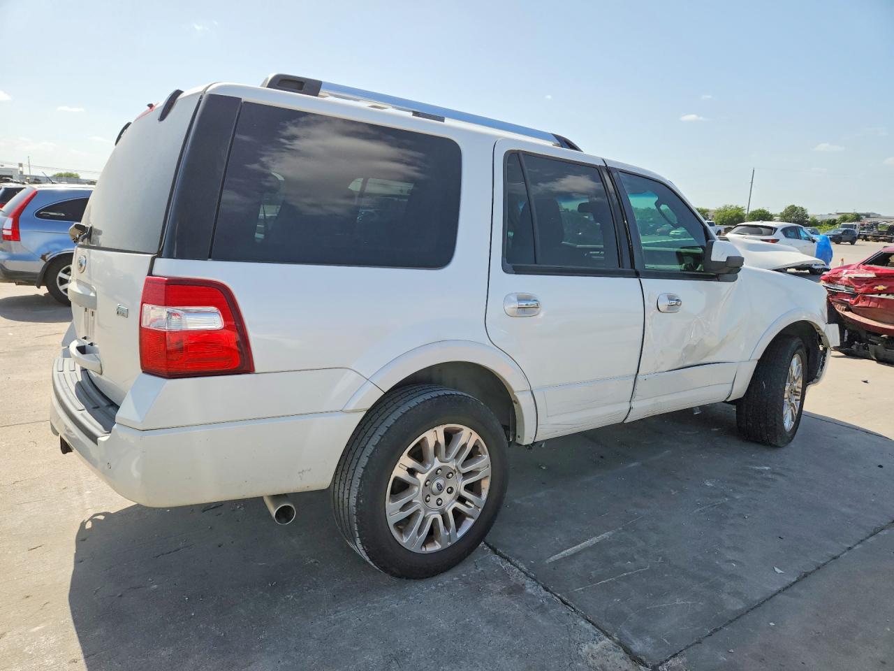 2014 Ford Expedition Limited White vin: 1FMJU1K59EEF18251