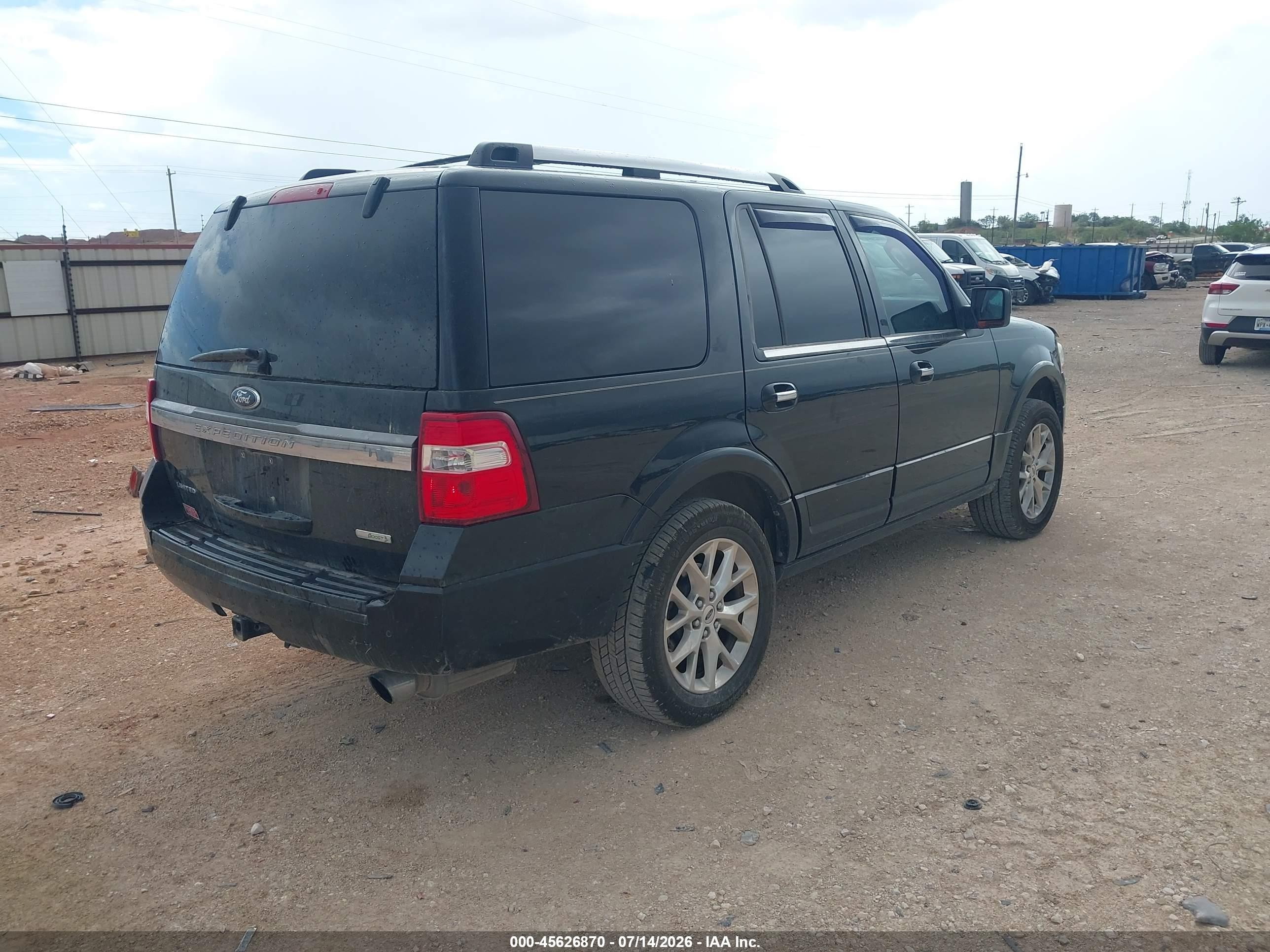 2015 Ford Expedition Limited Black vin: 1FMJU1KT3FEF11084