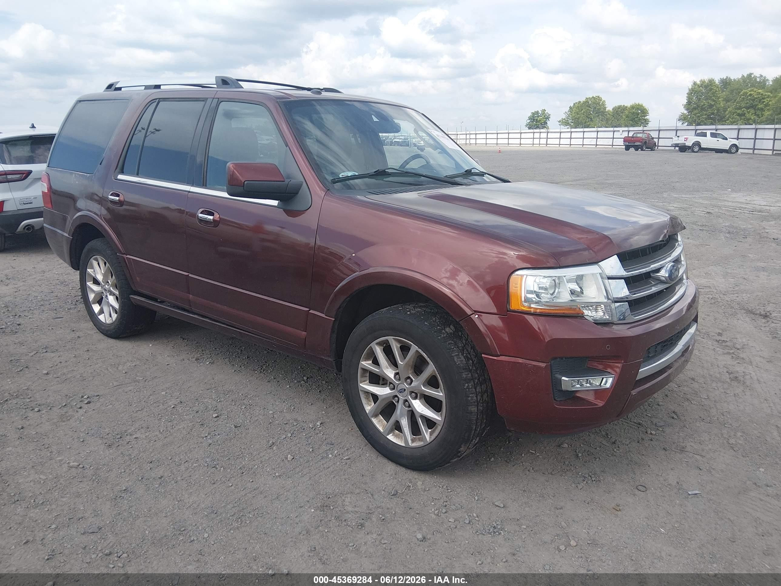2015 Ford Expedition Limited Burgundy vin: 1FMJU1KT4FEF00742