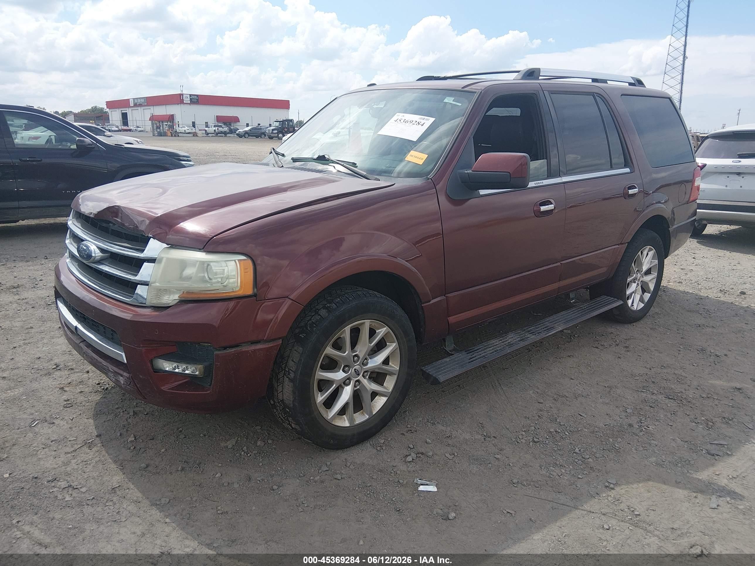 2015 Ford Expedition Limited Burgundy vin: 1FMJU1KT4FEF00742