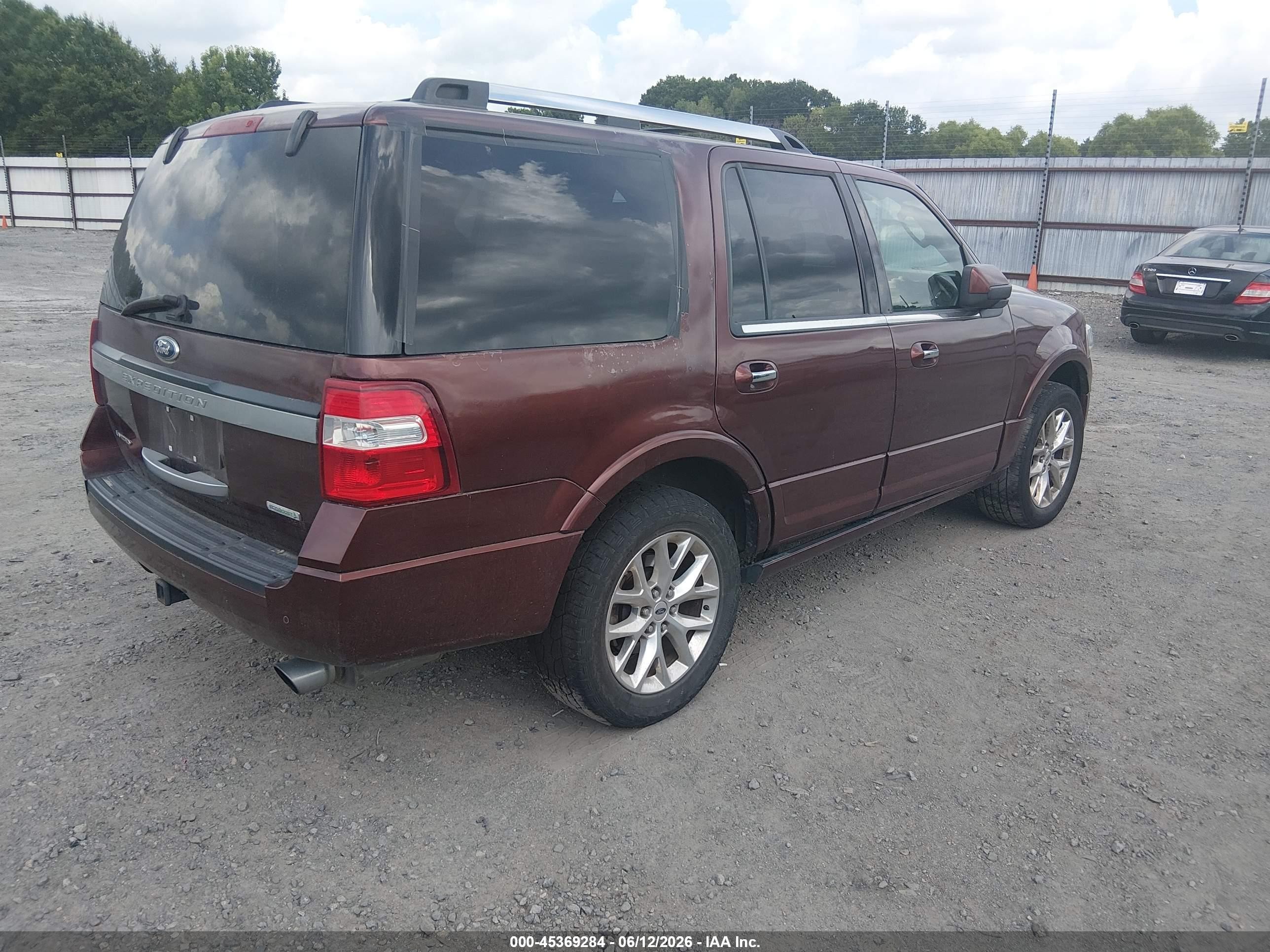 2015 Ford Expedition Limited Burgundy vin: 1FMJU1KT4FEF00742