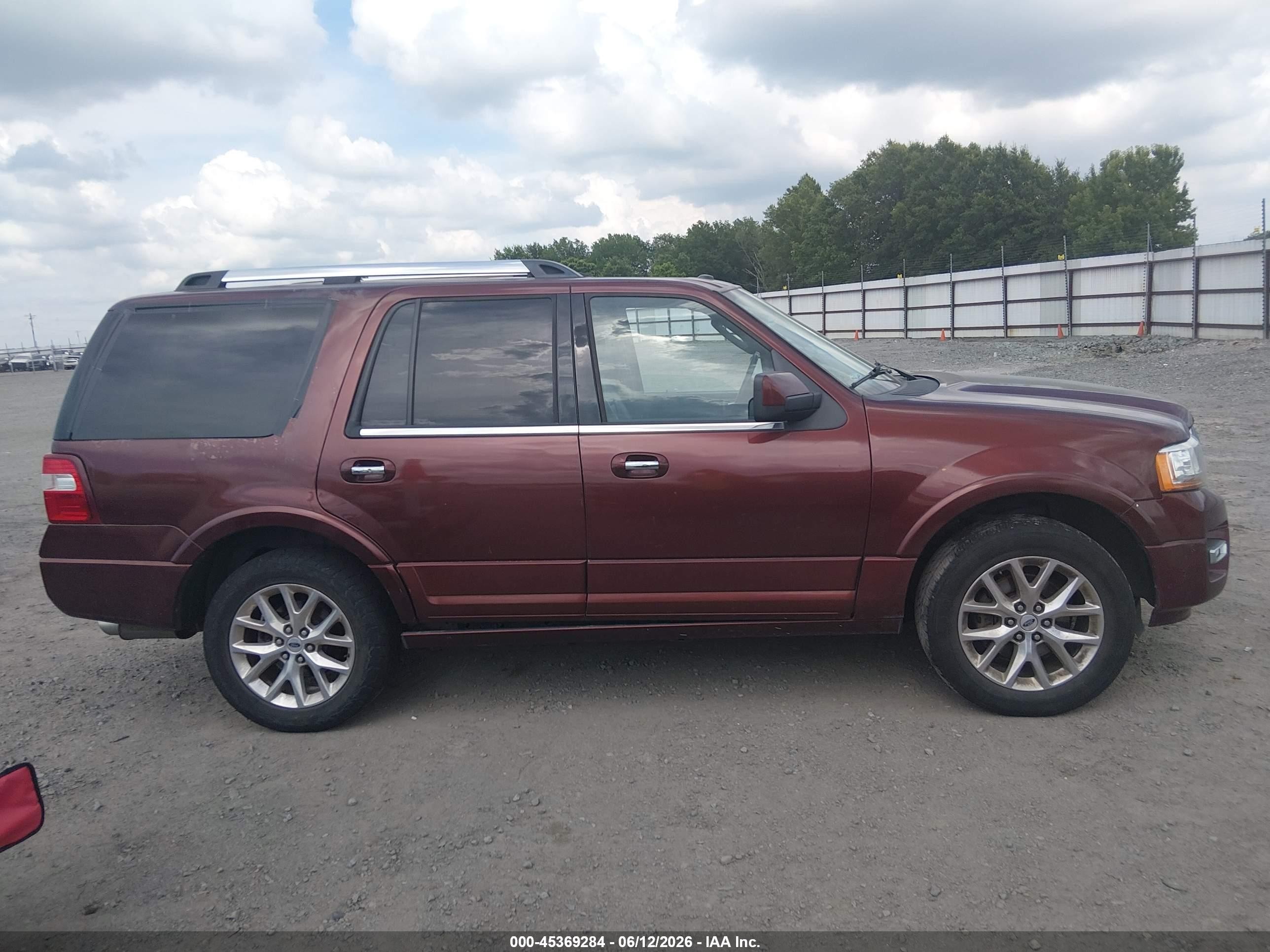 2015 Ford Expedition Limited Burgundy vin: 1FMJU1KT4FEF00742