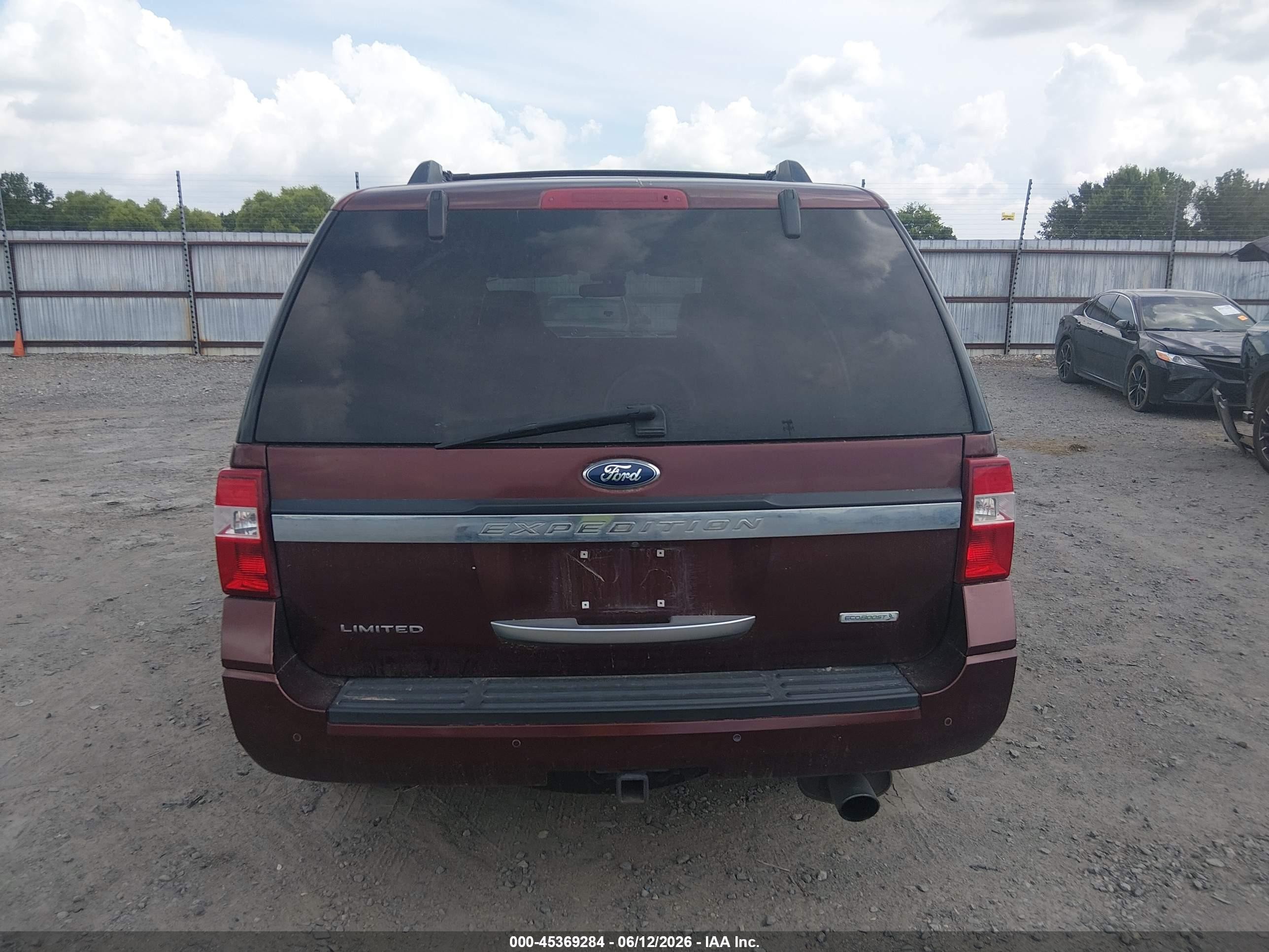 2015 Ford Expedition Limited Burgundy vin: 1FMJU1KT4FEF00742