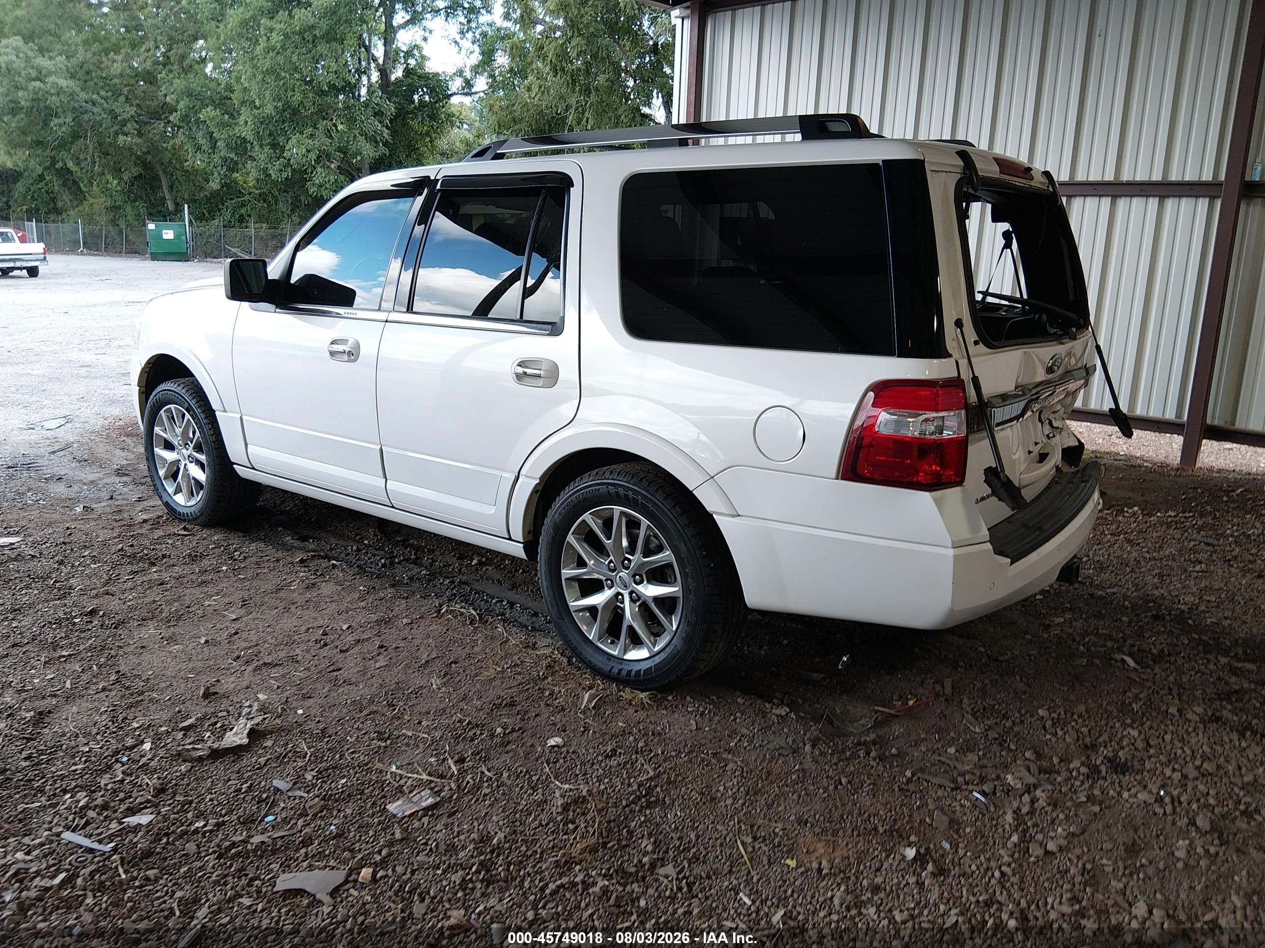 2015 Ford Expedition Limited White vin: 1FMJU1KT4FEF17413