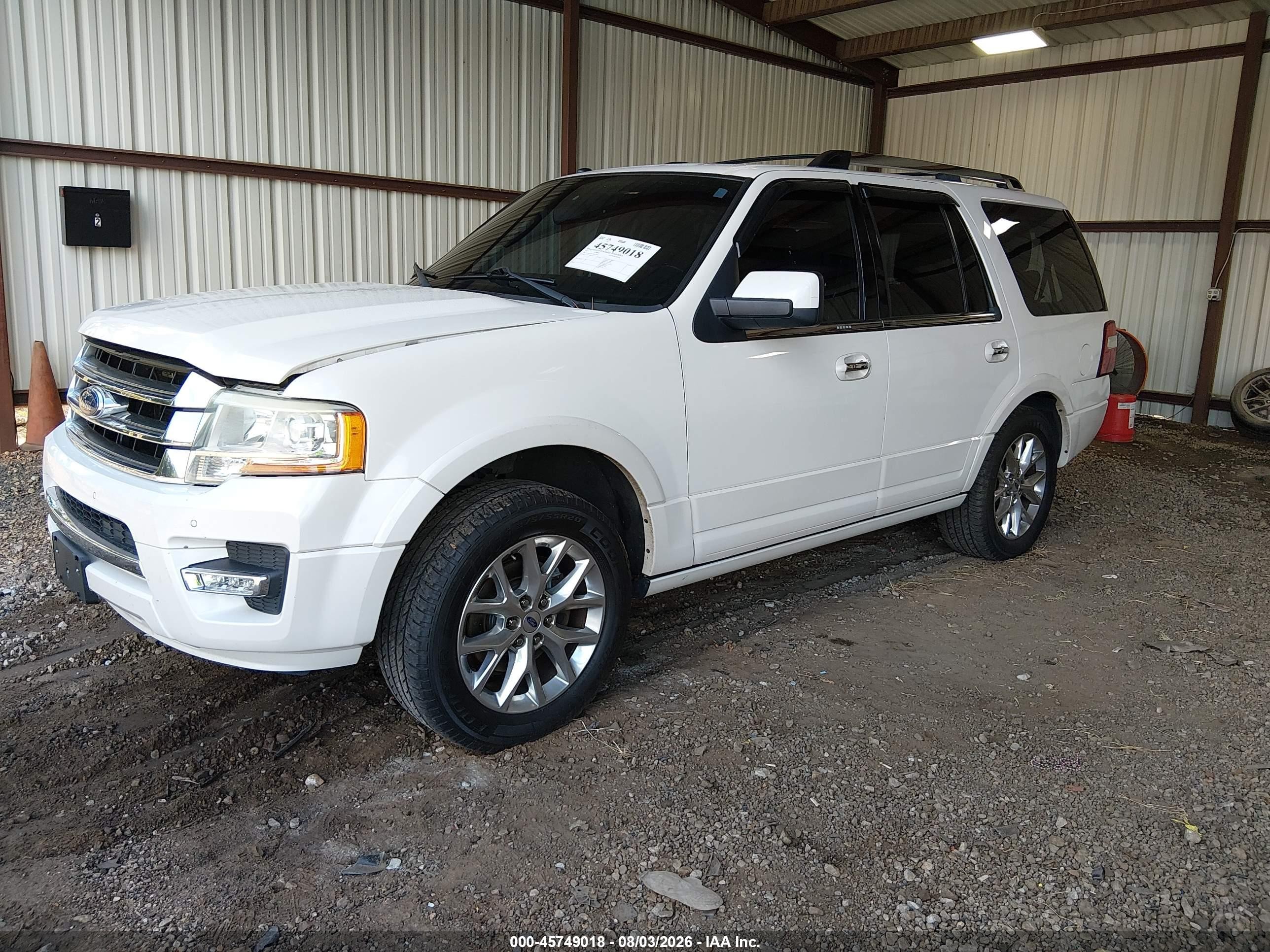 2015 Ford Expedition Limited White vin: 1FMJU1KT4FEF17413