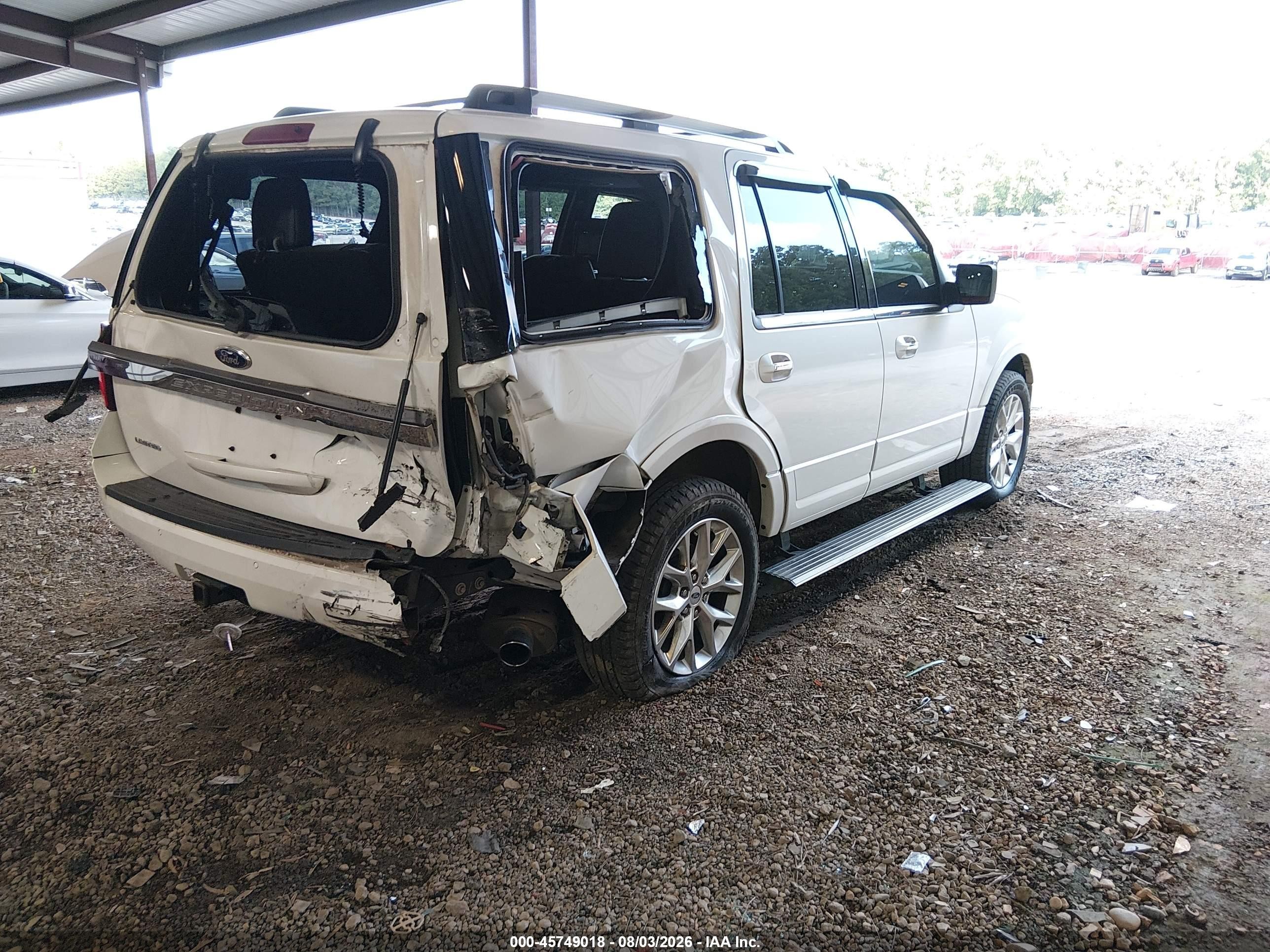2015 Ford Expedition Limited White vin: 1FMJU1KT4FEF17413