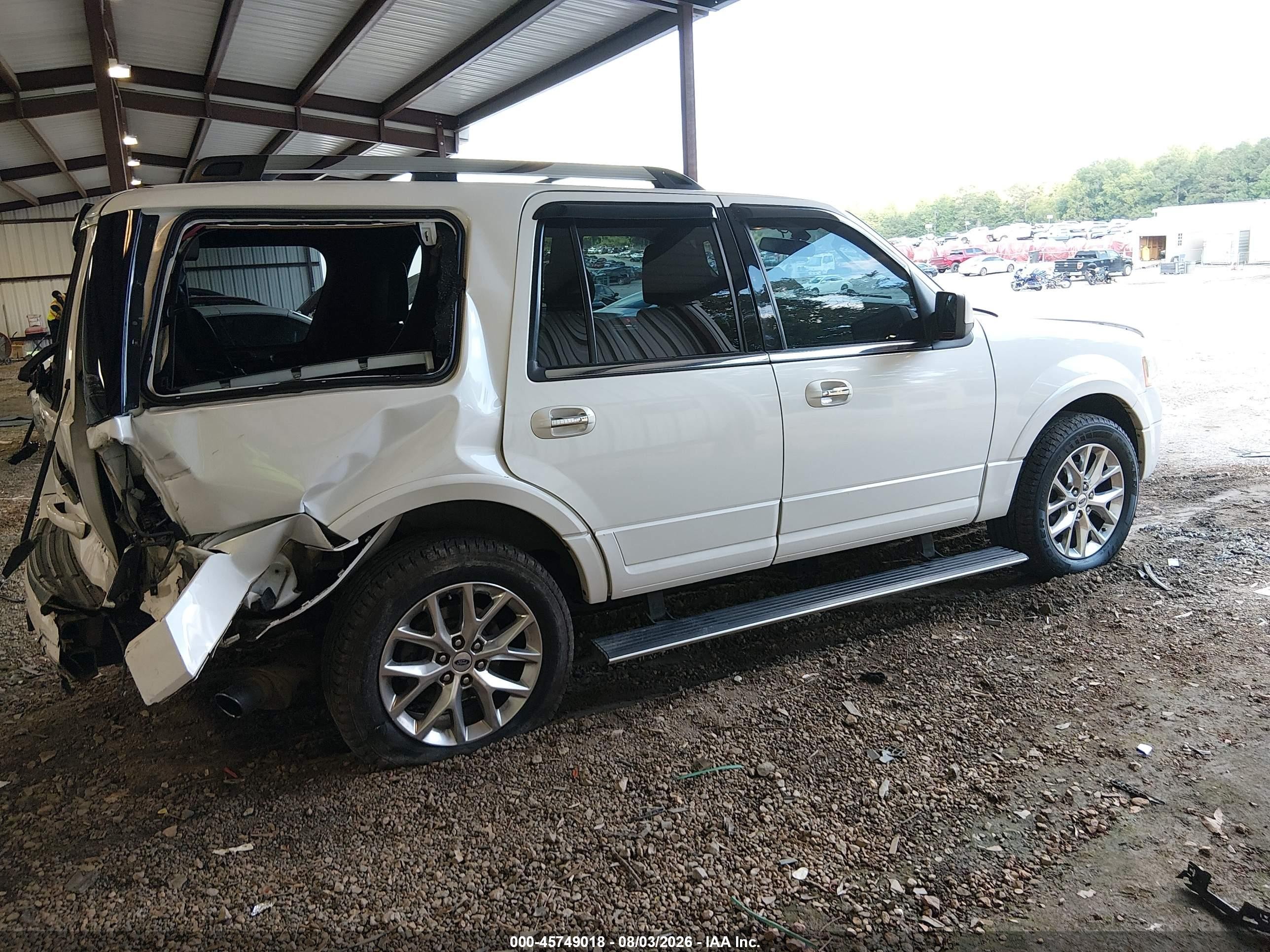 2015 Ford Expedition Limited White vin: 1FMJU1KT4FEF17413