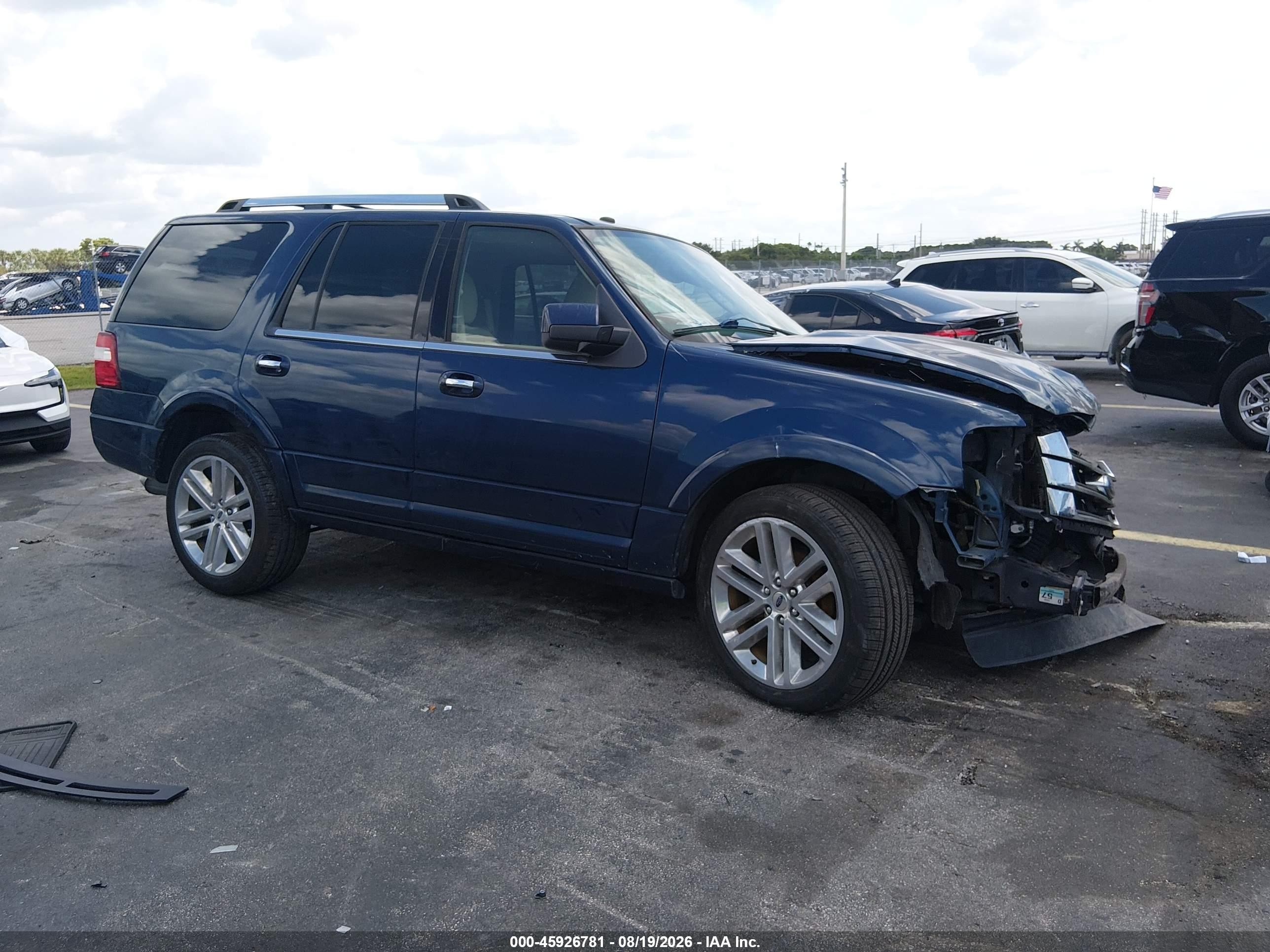 2017 Ford Expedition Limited Blue vin: 1FMJU1KT4HEA45765