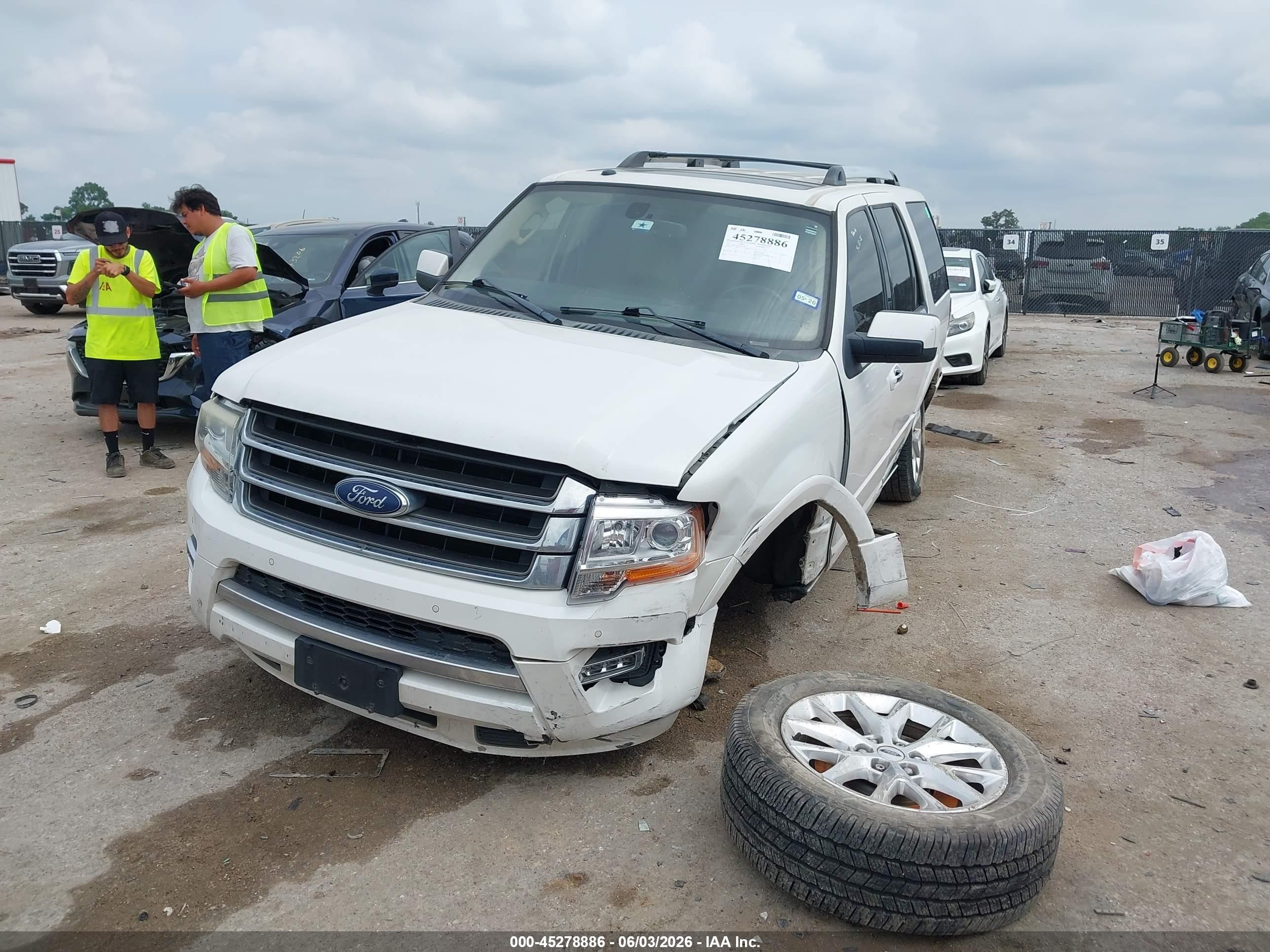 2015 Ford Expedition Limited White vin: 1FMJU1KT5FEF11118