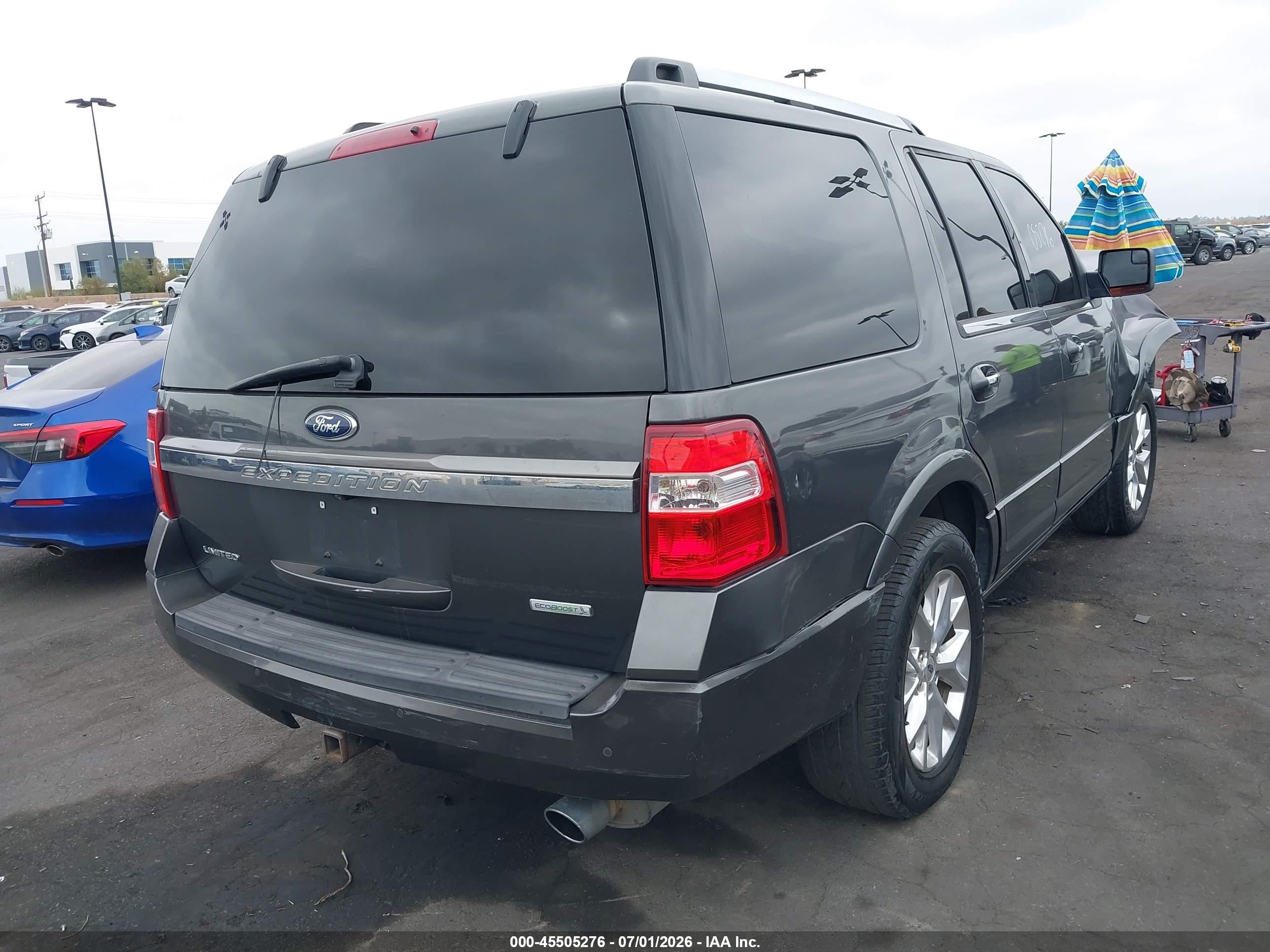2015 Ford Expedition Limited Gray vin: 1FMJU1KT6FEF03304