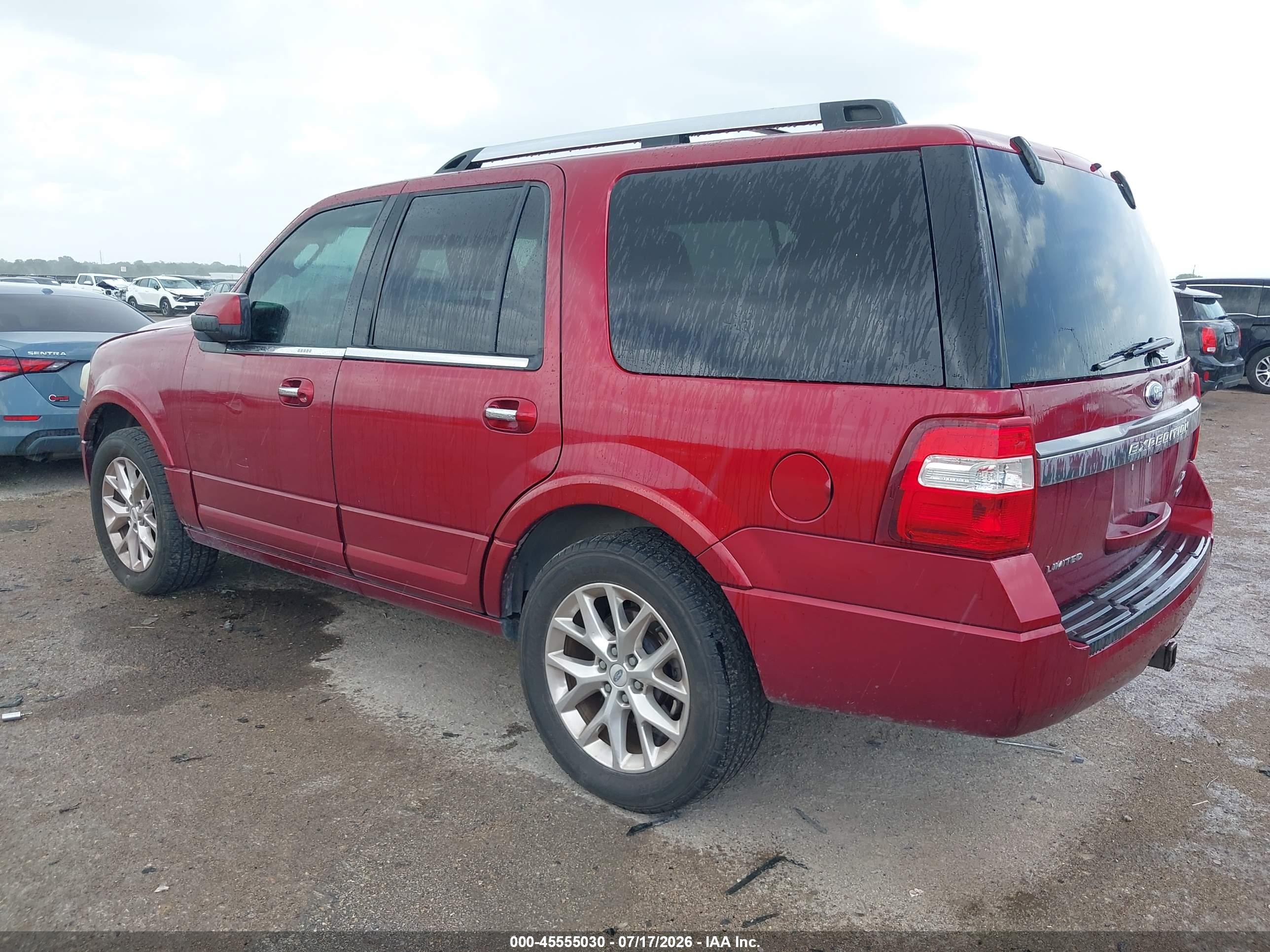 2015 Ford Expedition Limited Red vin: 1FMJU1KT7FEF14795