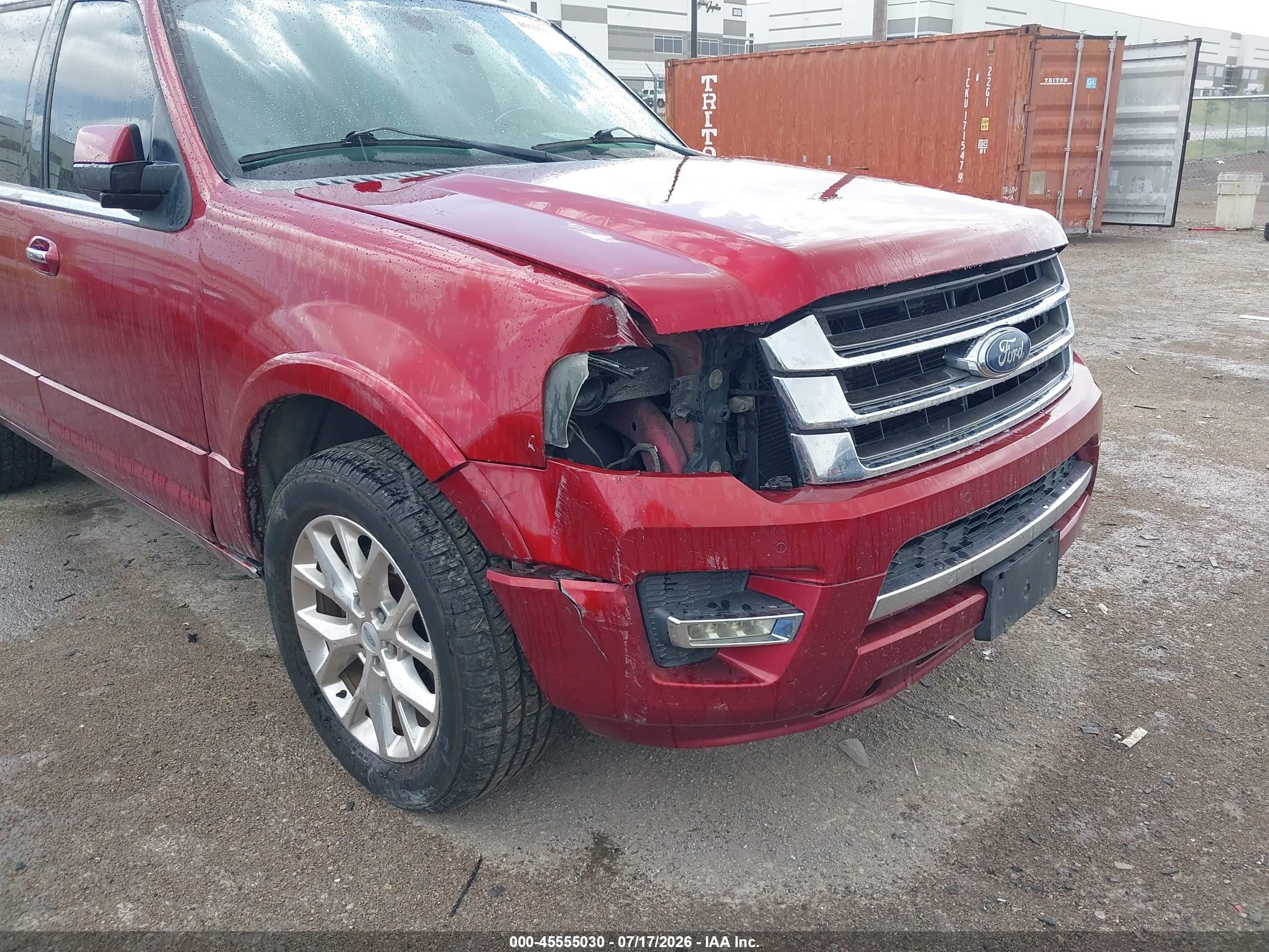 2015 Ford Expedition Limited Red vin: 1FMJU1KT7FEF14795