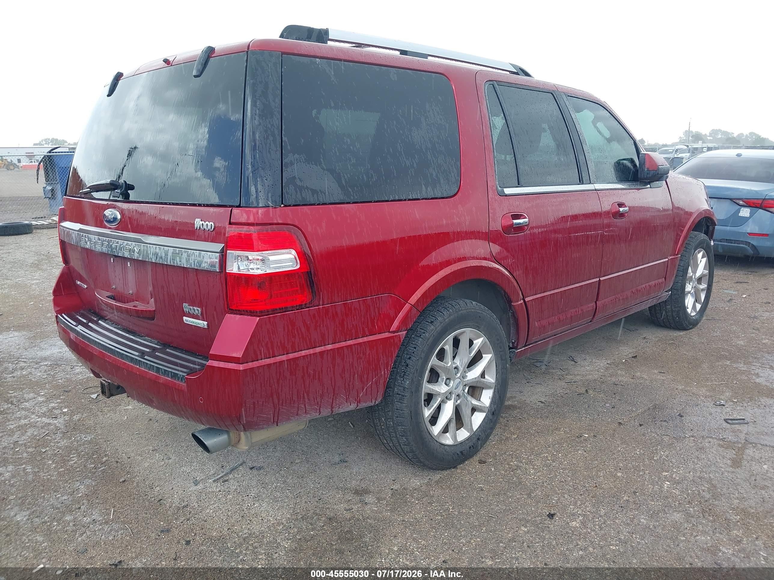 2015 Ford Expedition Limited Red vin: 1FMJU1KT7FEF14795