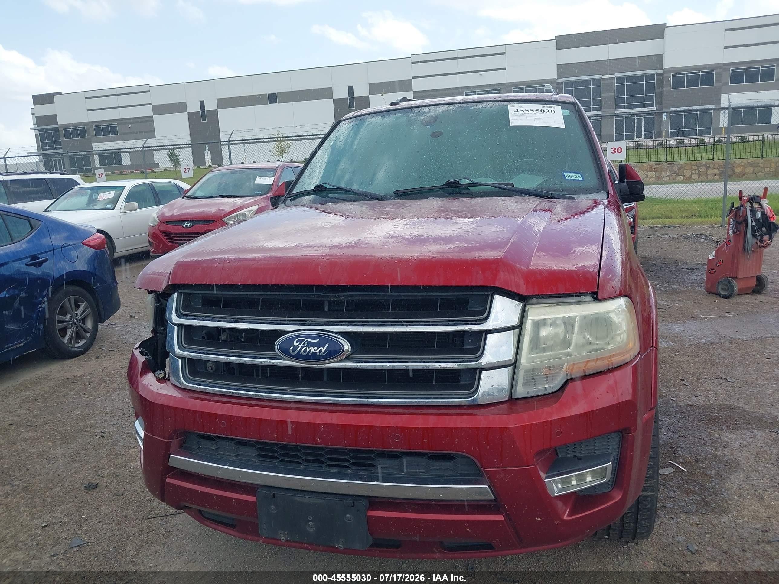 2015 Ford Expedition Limited Red vin: 1FMJU1KT7FEF14795
