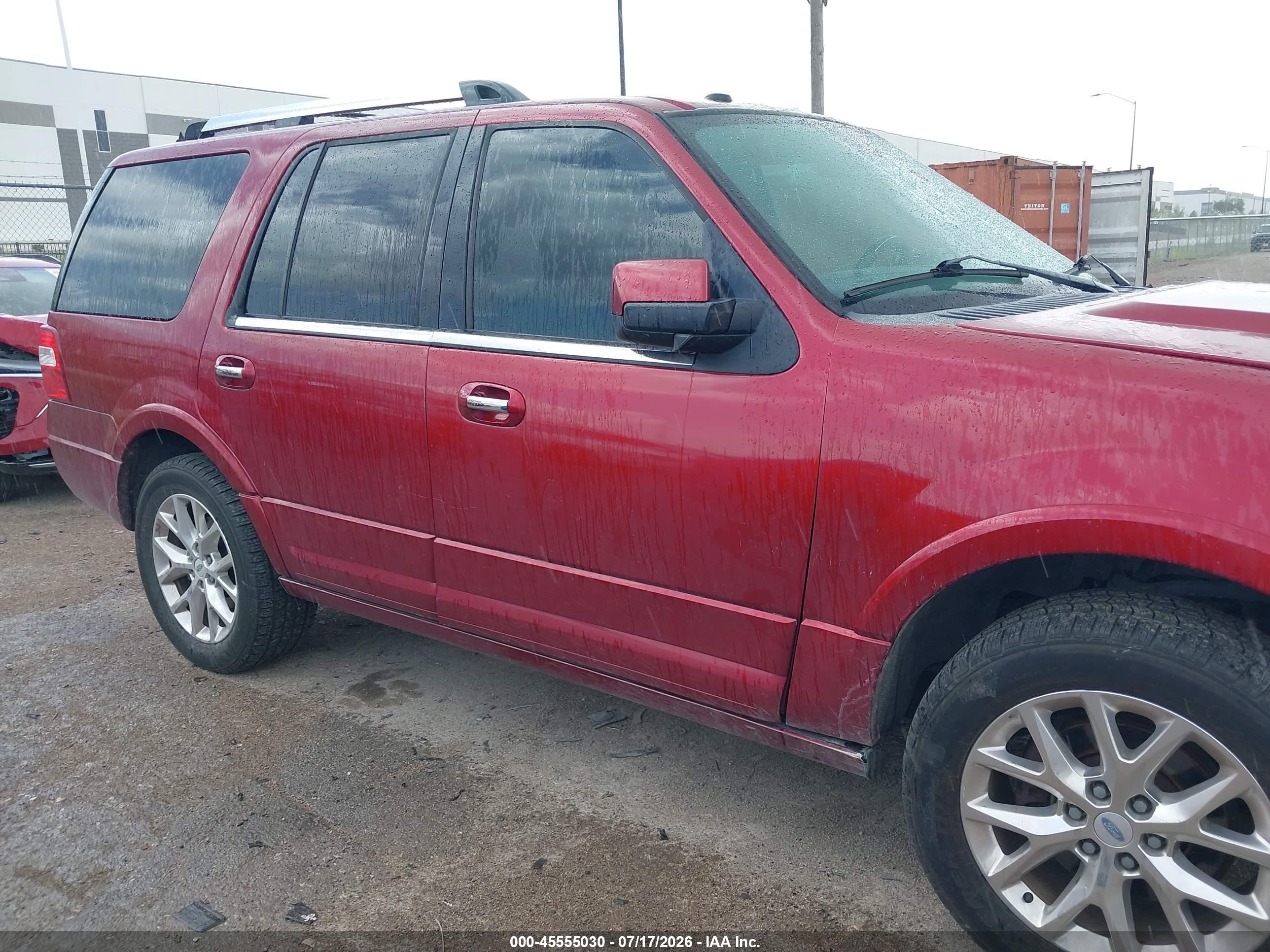 2015 Ford Expedition Limited Red vin: 1FMJU1KT7FEF14795