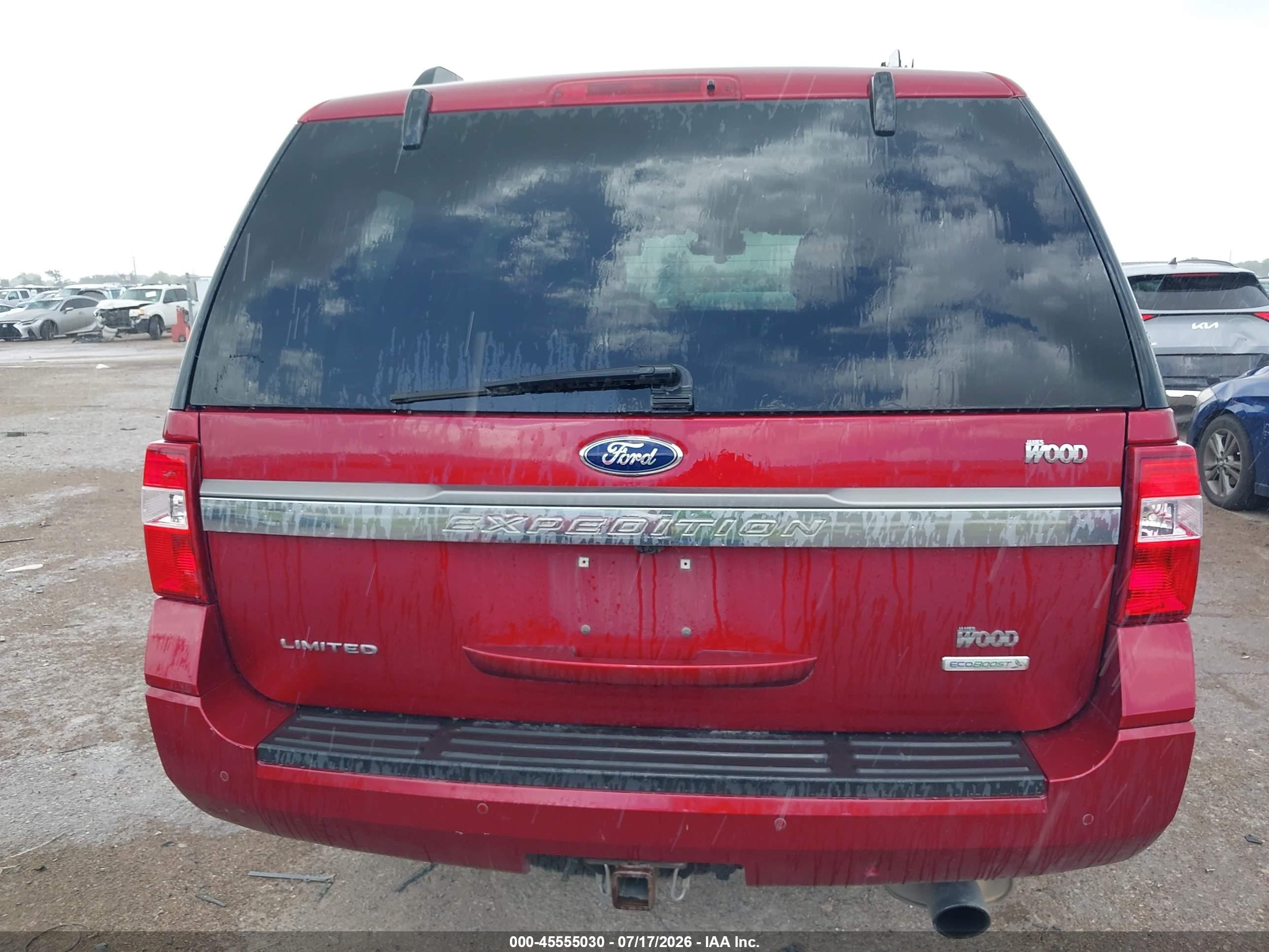 2015 Ford Expedition Limited Red vin: 1FMJU1KT7FEF14795