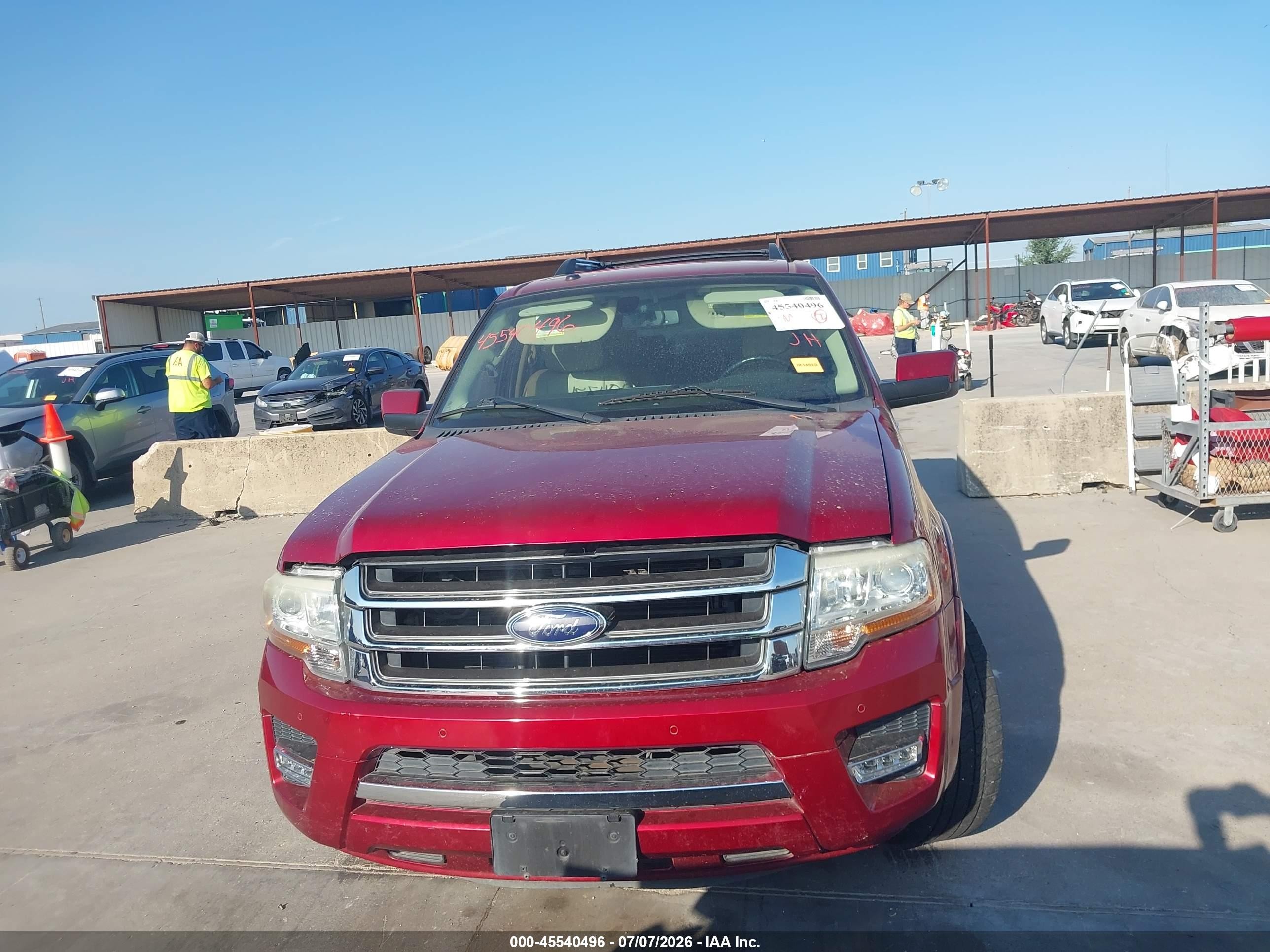 2015 Ford Expedition Limited Red vin: 1FMJU1KTXFEF28139