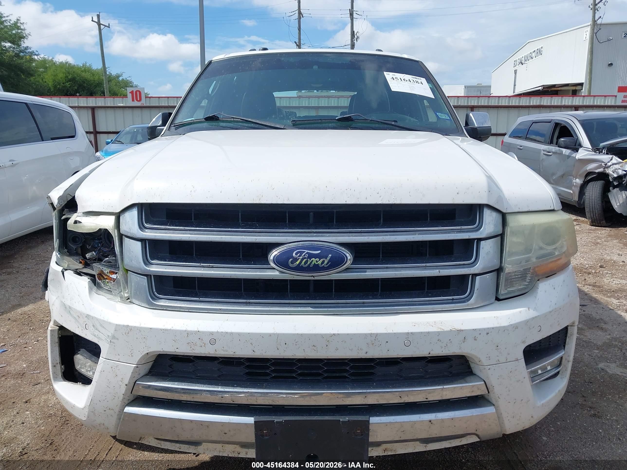 2015 Ford Expedition Platinum White vin: 1FMJU1LT0FEF00946