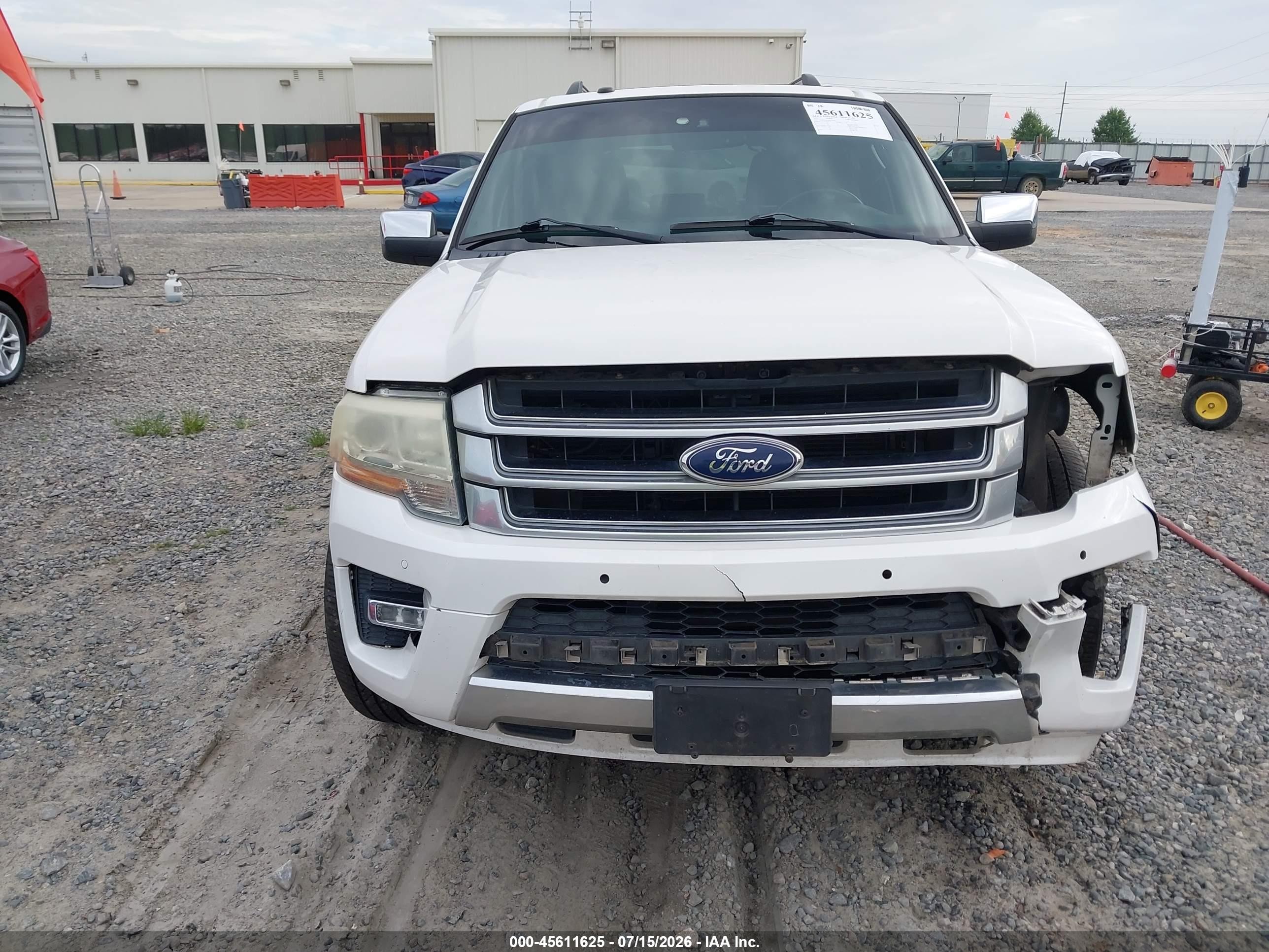 2015 Ford Expedition Platinum White vin: 1FMJU1LTXFEF13462