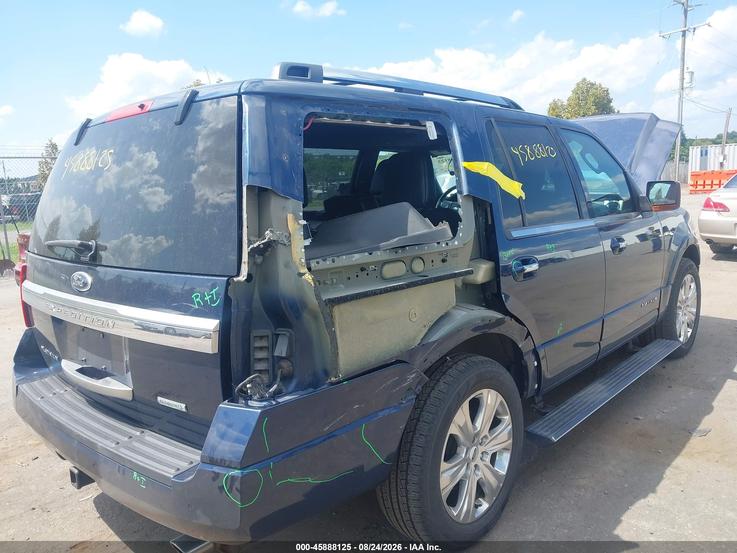 2015 Ford Expedition Platinum Blue vin: 1FMJU1MT9FEF00524