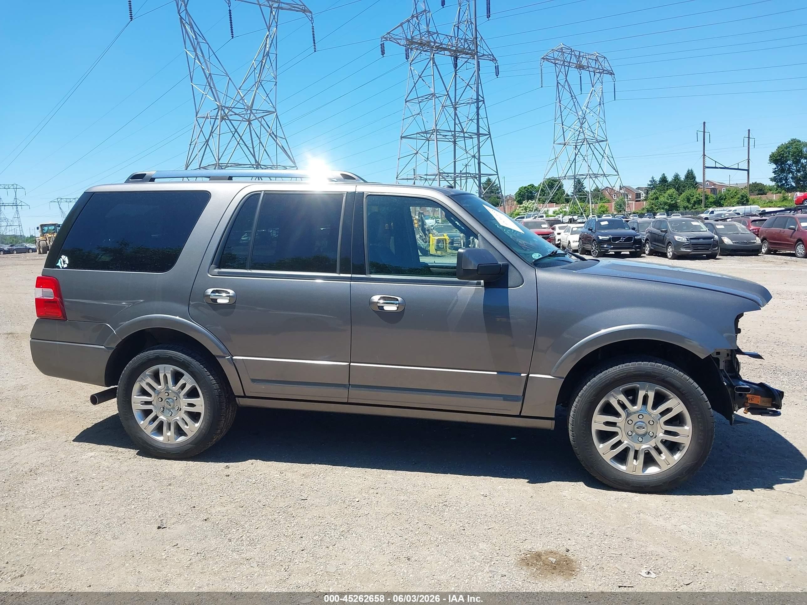 2014 Ford Expedition Limited Gray vin: 1FMJU2A50EEF28657