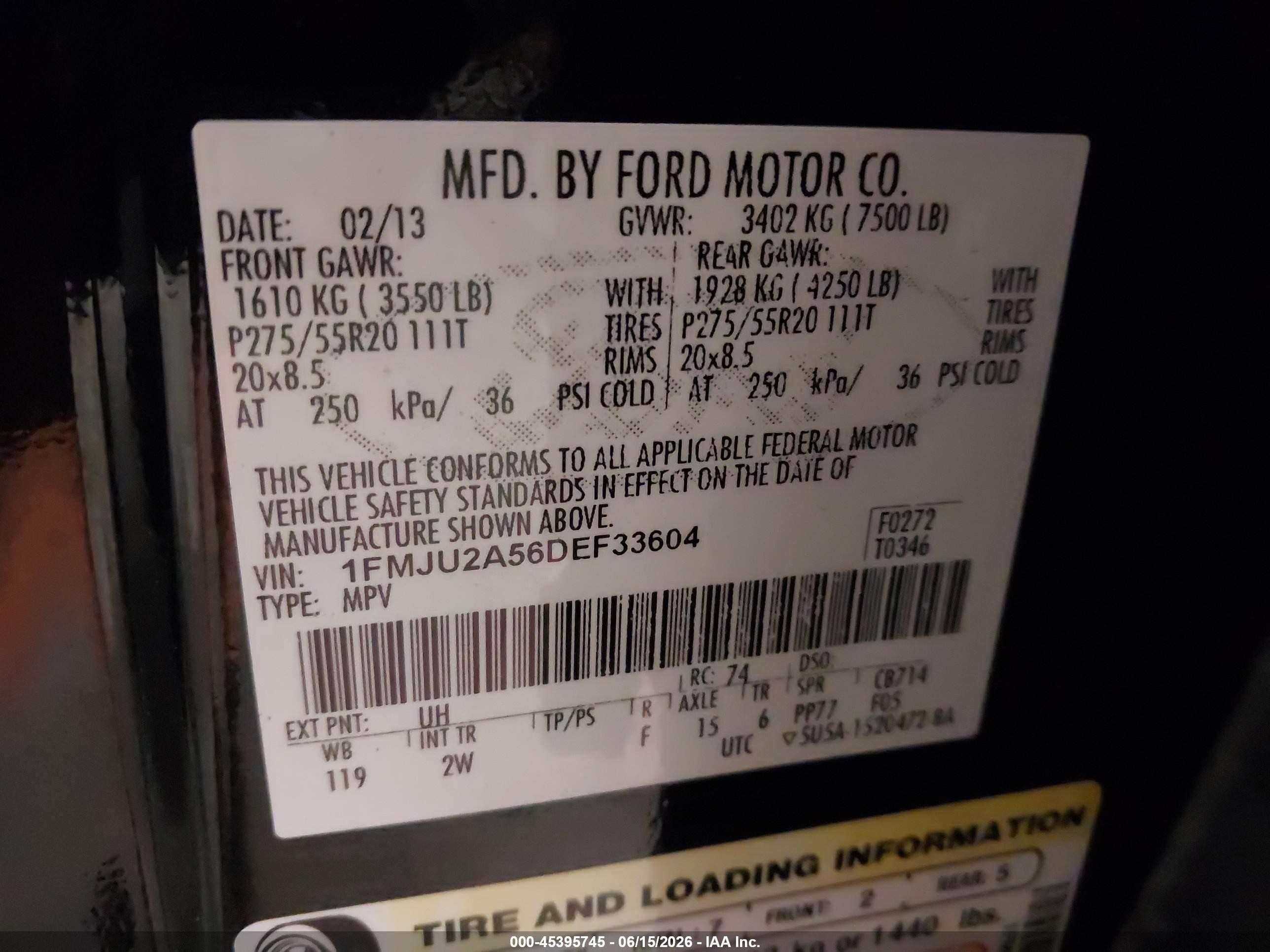 2013 Ford Expedition Limited Black vin: 1FMJU2A56DEF33604