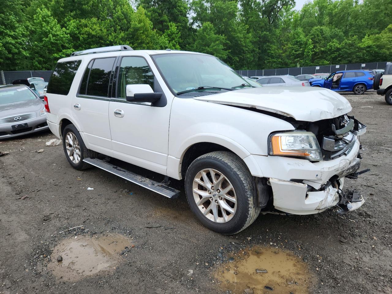 2015 Ford Expedition El Xl White vin: 1FMJU2AT2FEF44522