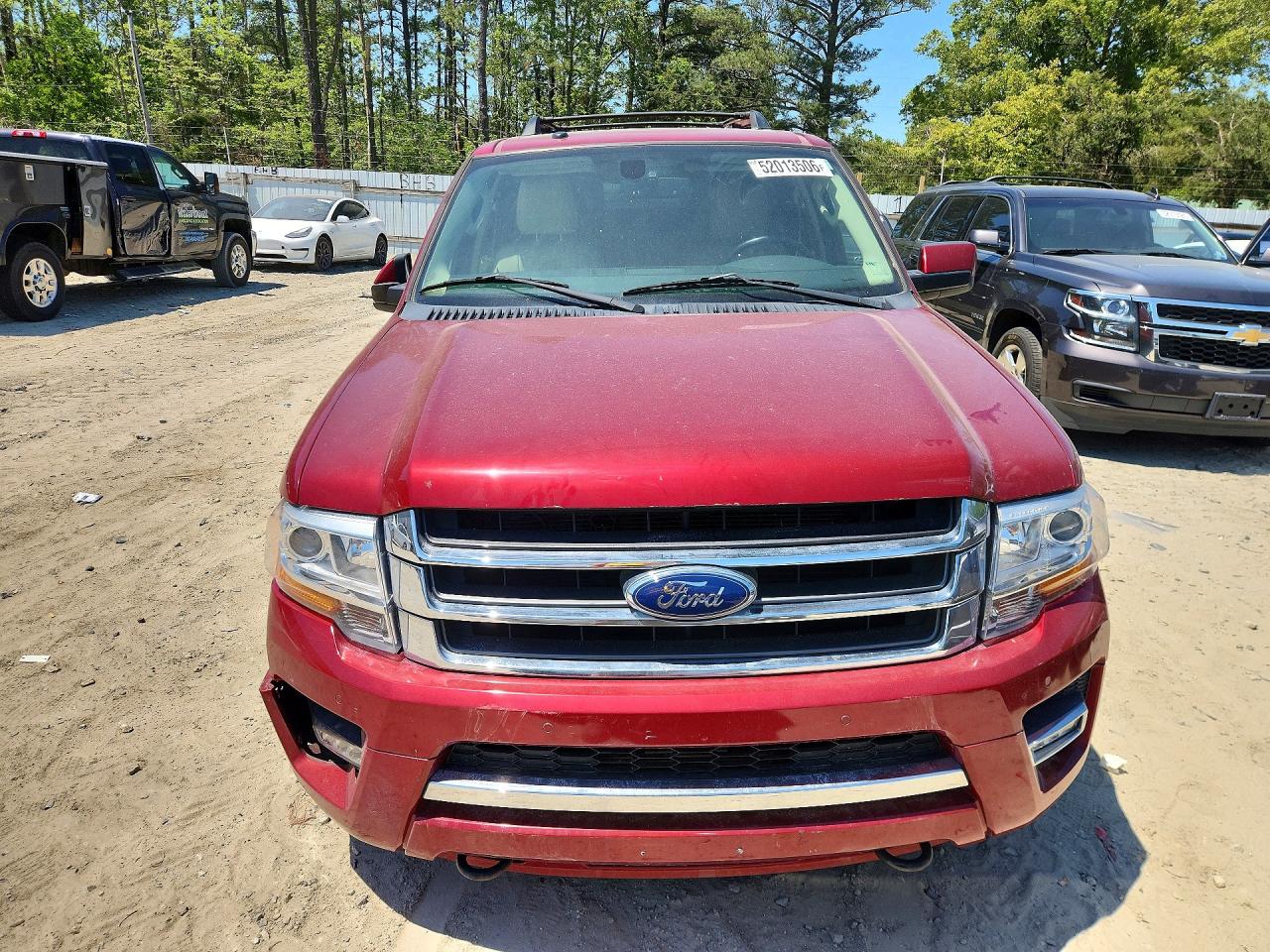 2015 Ford Expedition Limited Red vin: 1FMJU2AT7FEF25982