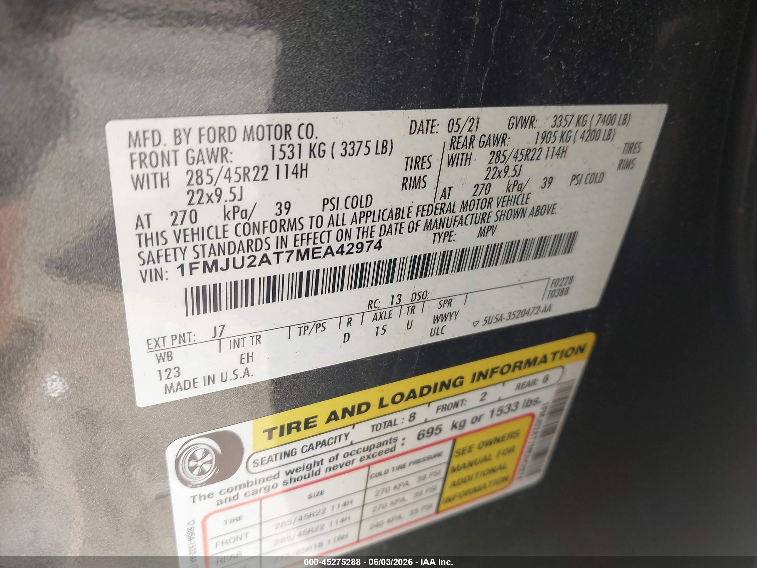 2021 Ford Expedition Limited Black vin: 1FMJU2AT7MEA42974